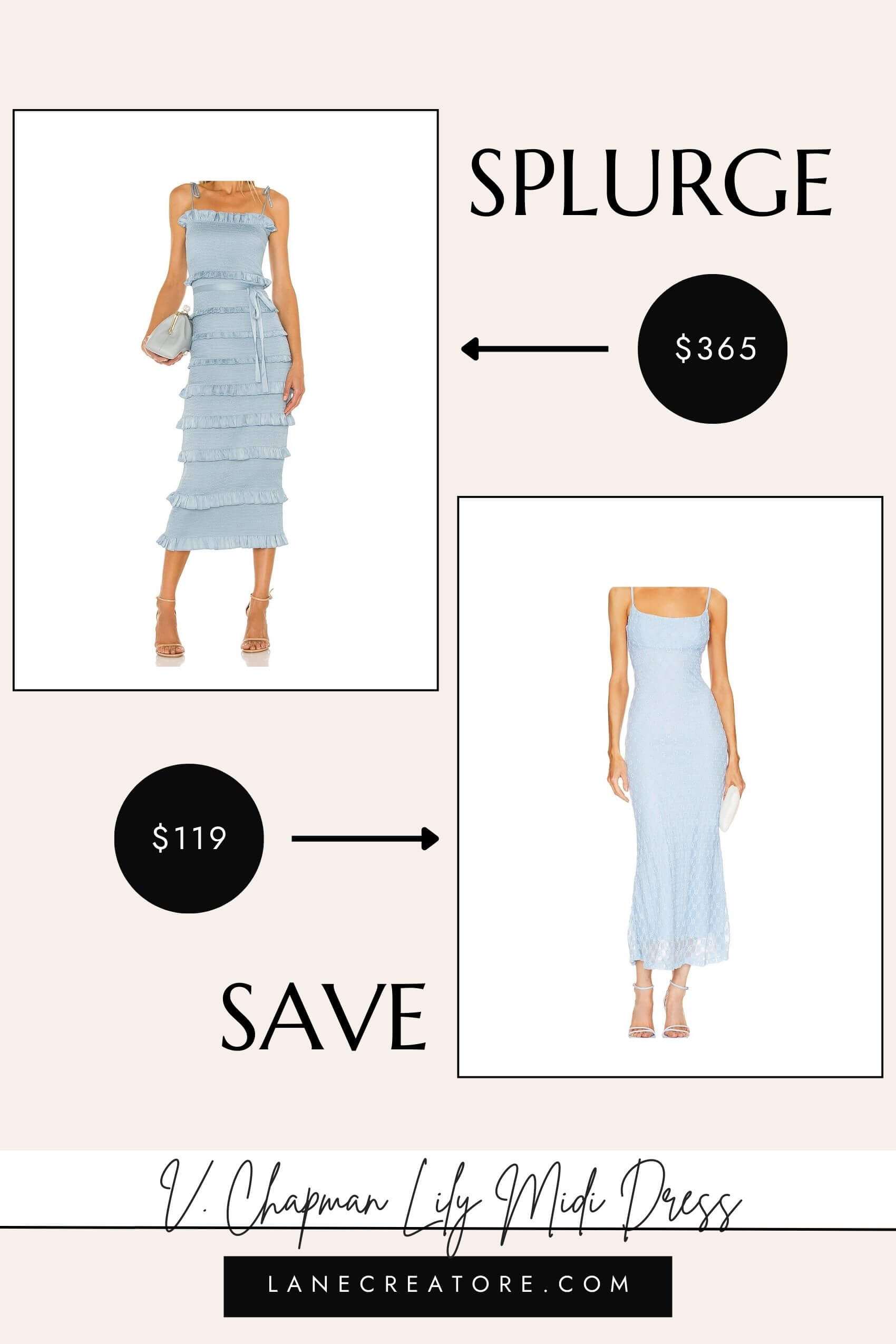 v chapman lily dress dupe