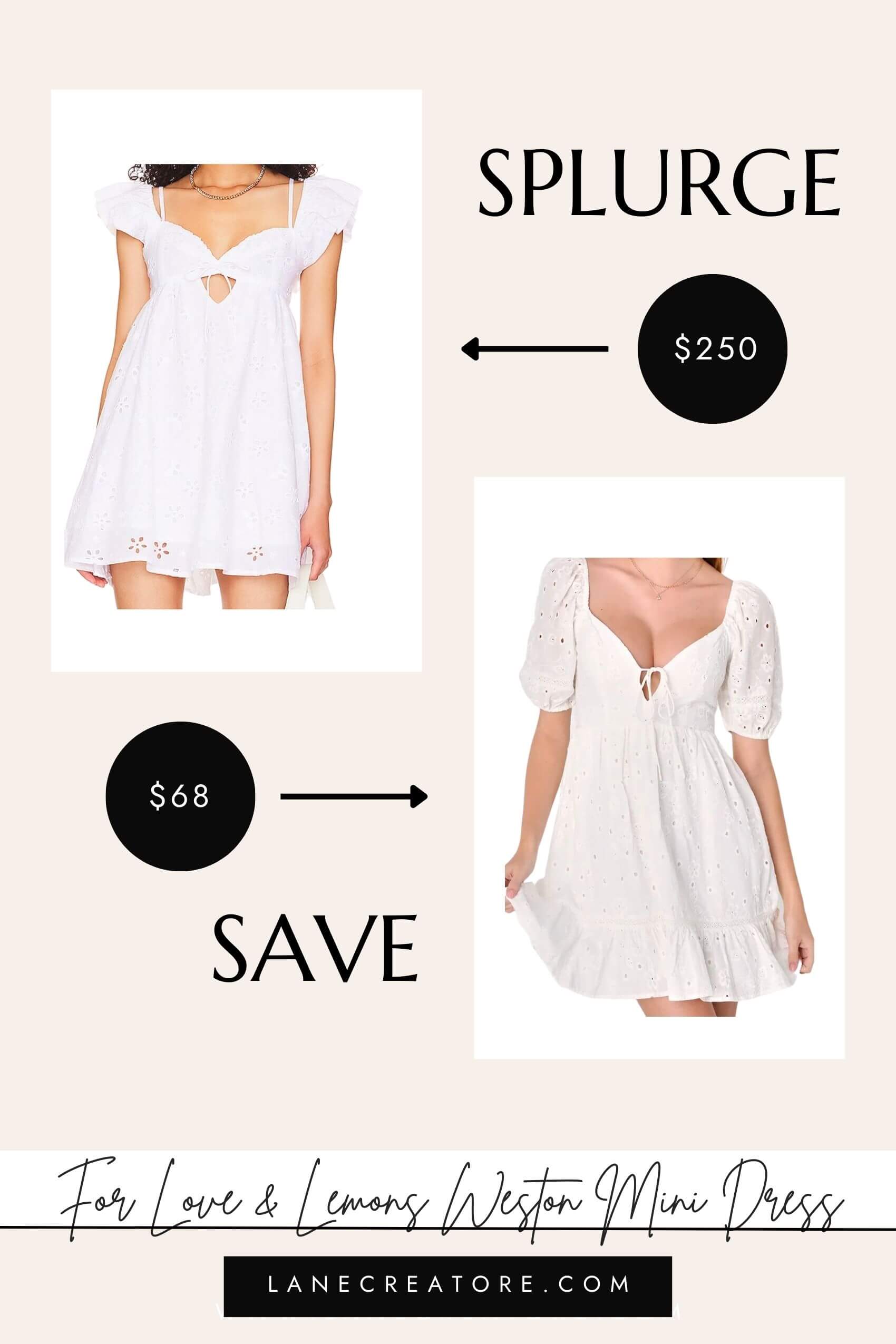 for love and lemons dupes, for love and lemons white dress dupe