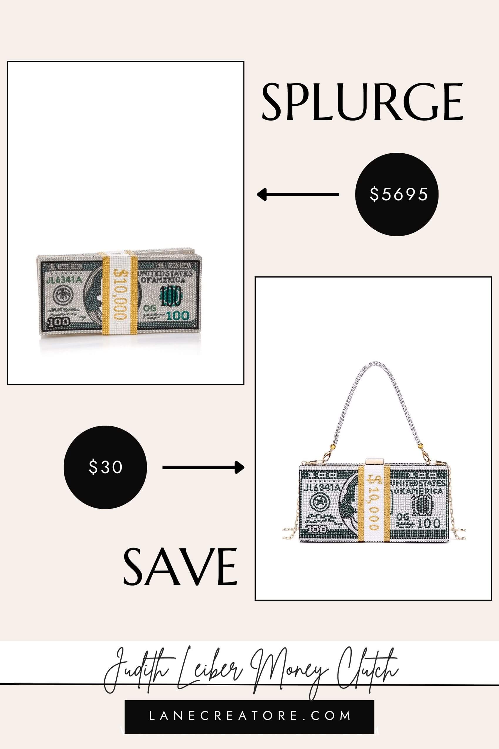 judith leiber money clutch dupe
