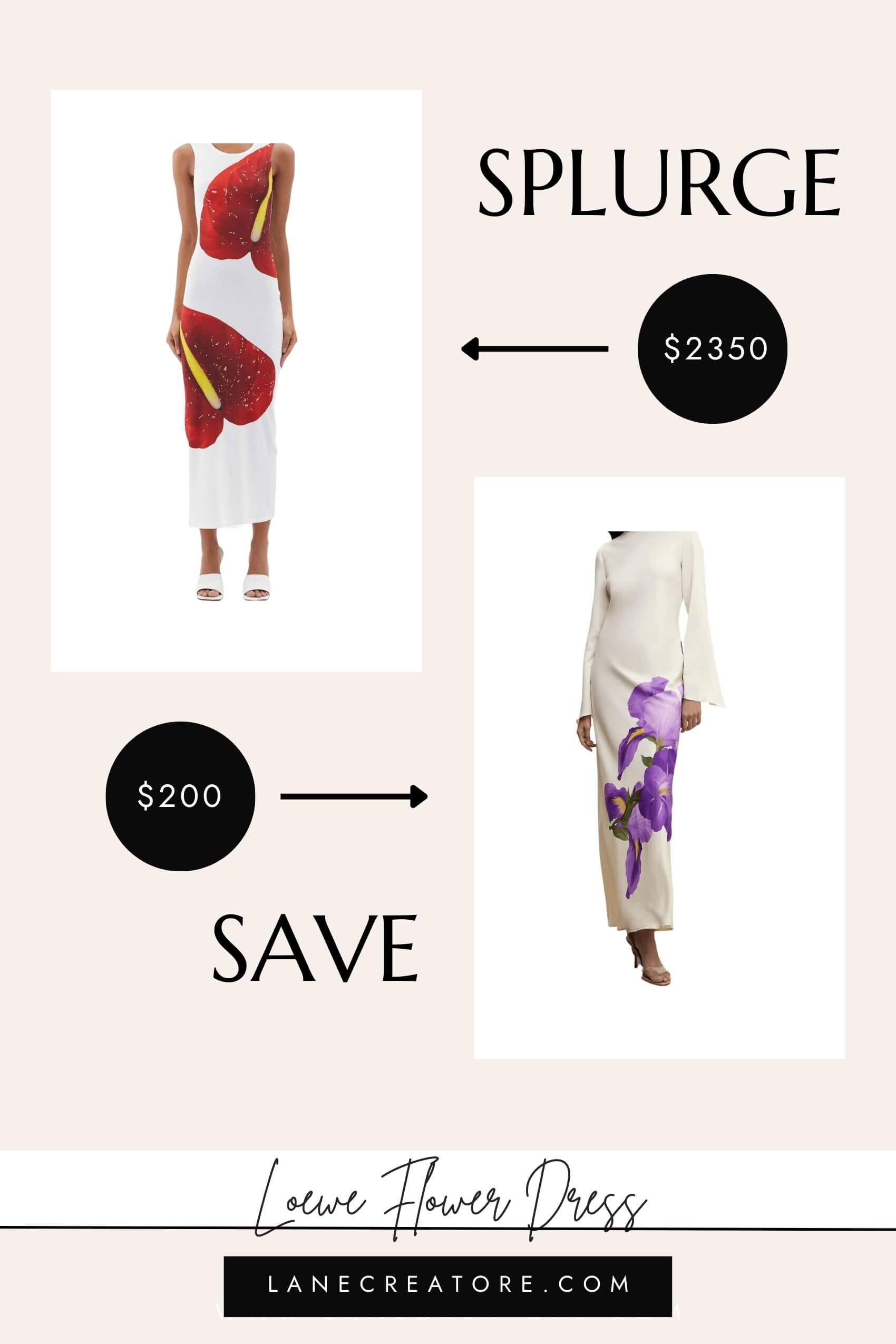 loewe flower dress dupe