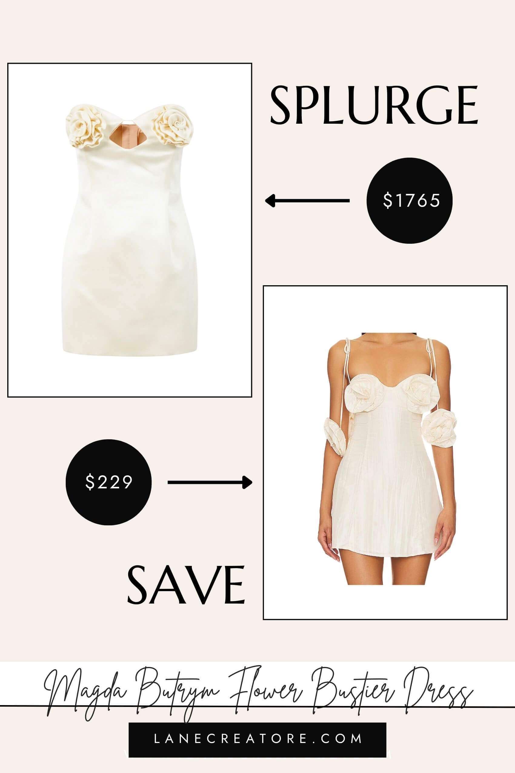 magda butrym white bustier dress dupe