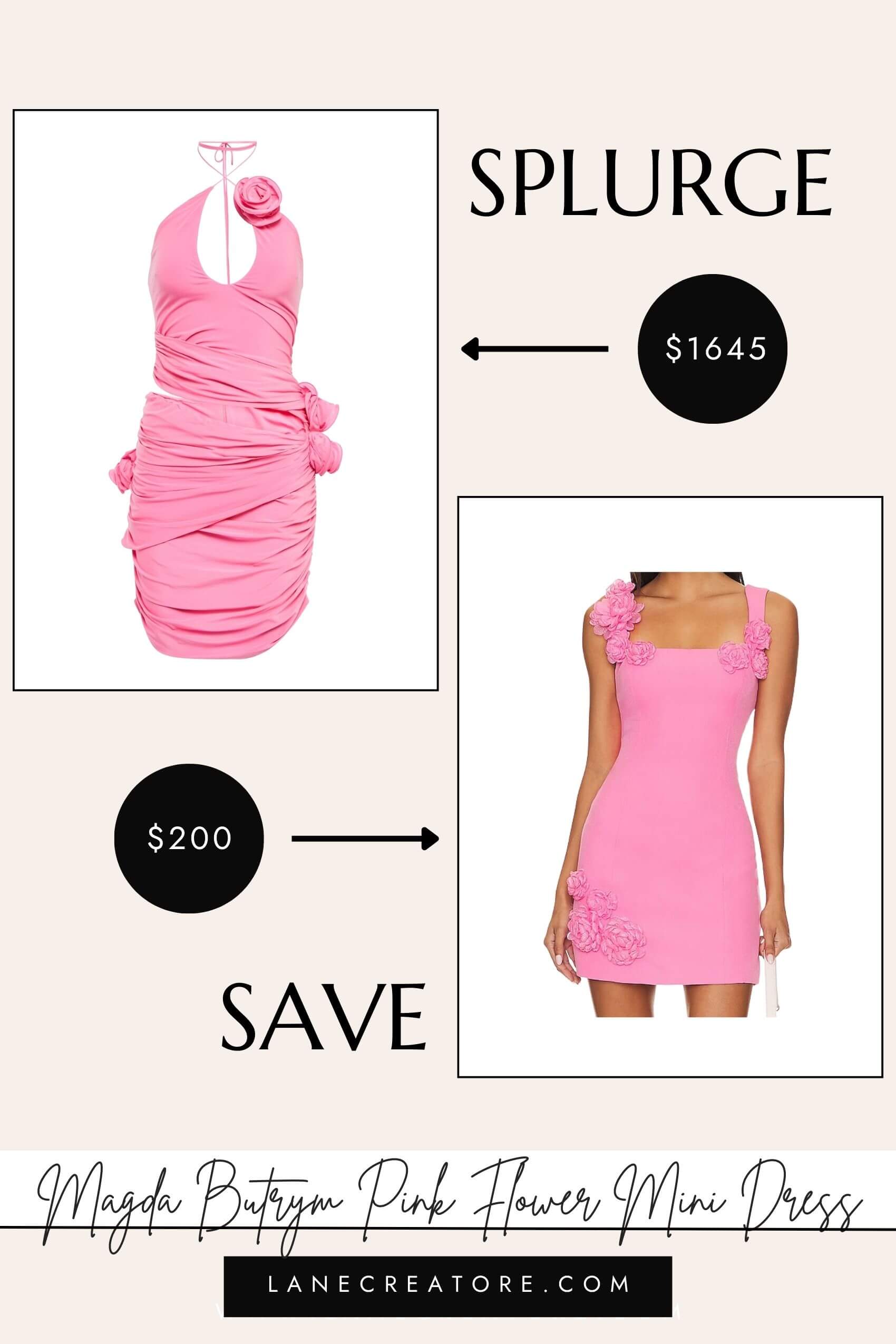 magda butrym pink dress dupe