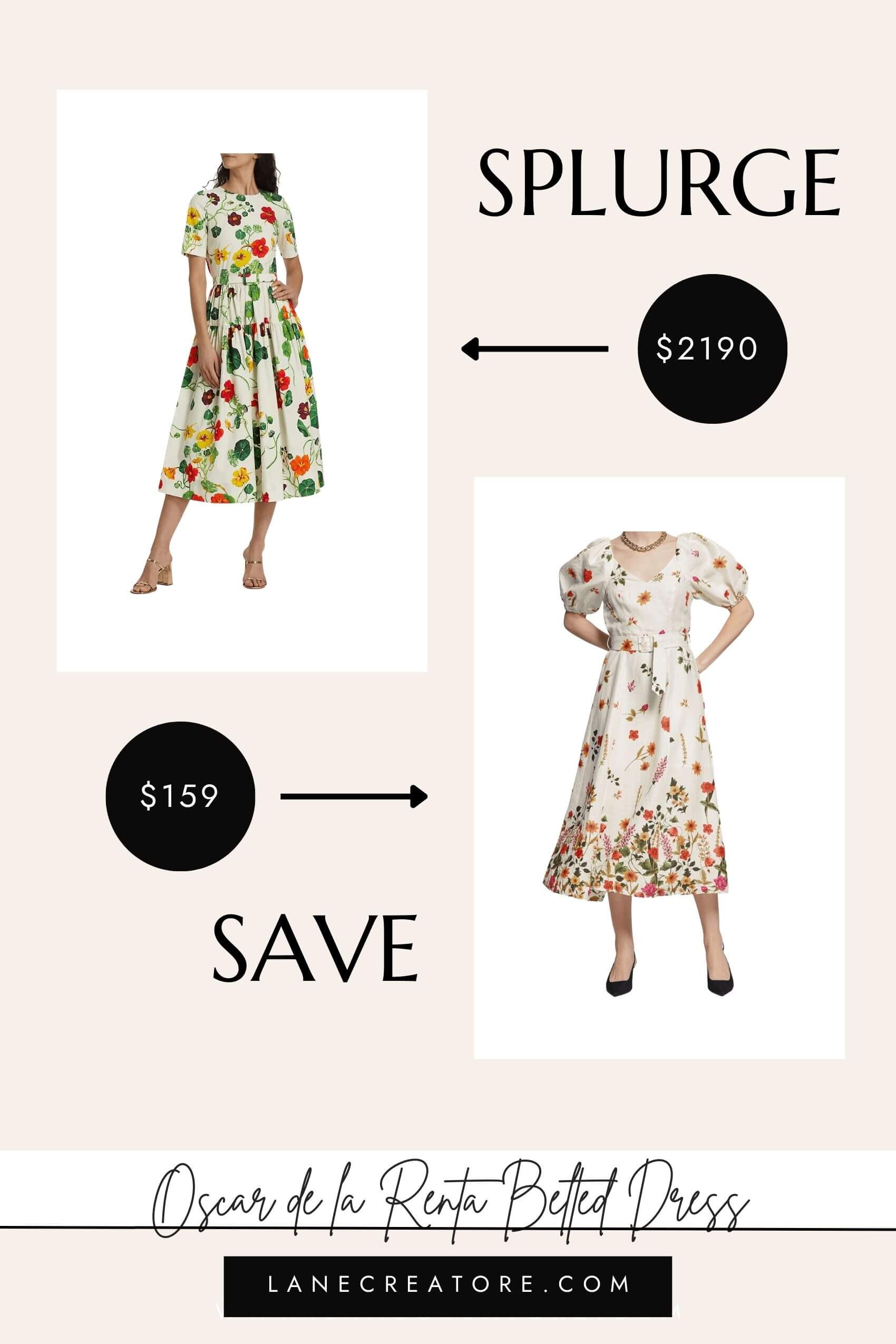 oscar de la renta dupe dress