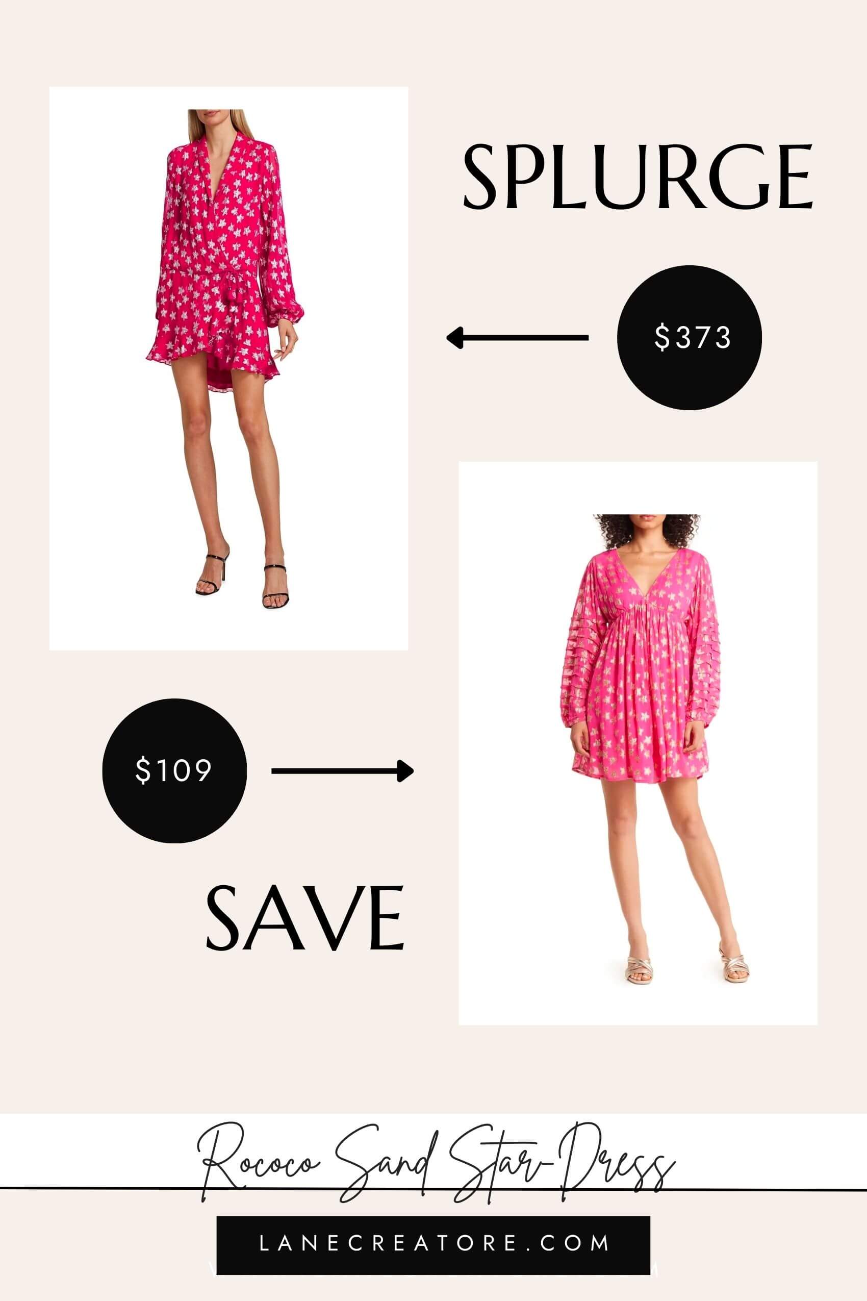 rococo sand star dress dupe