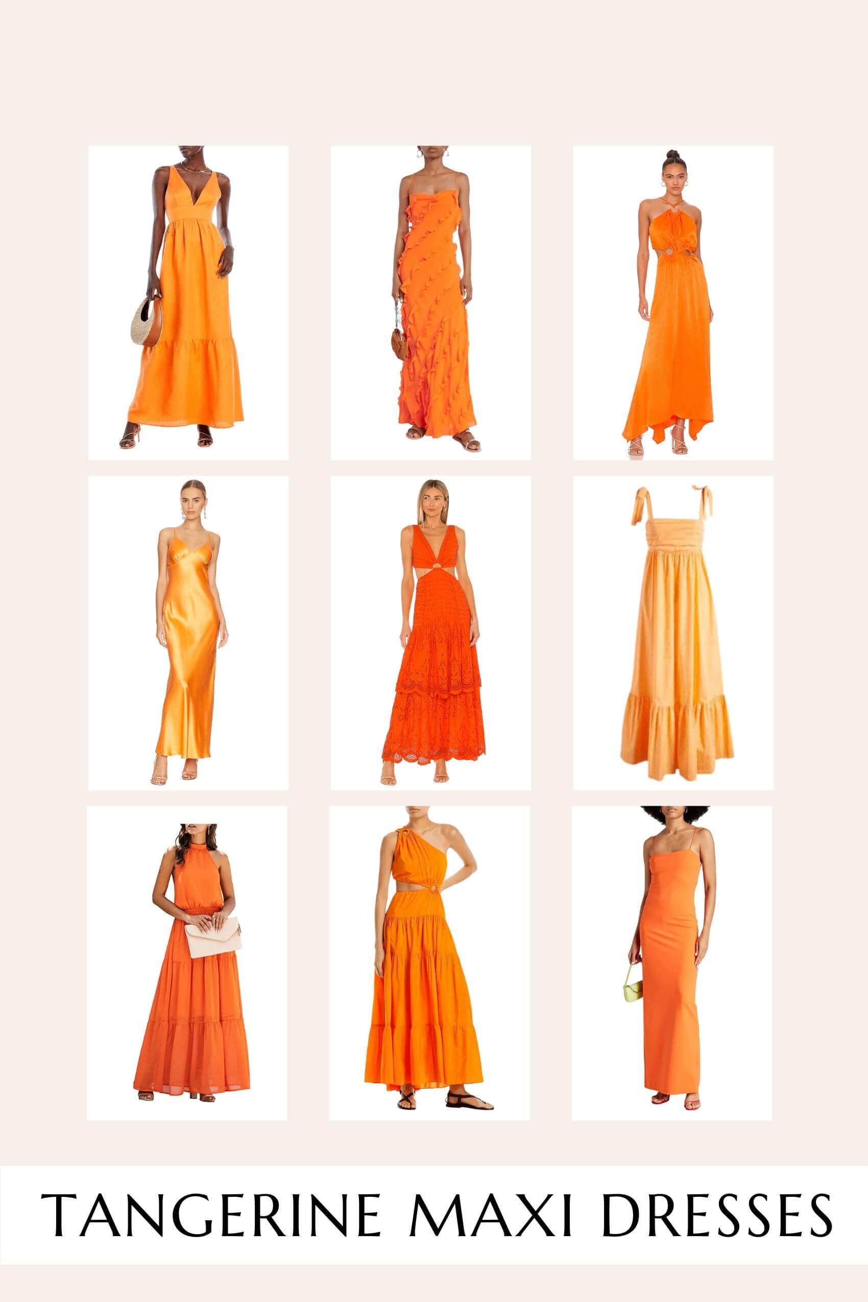 tangerine maxi dresses