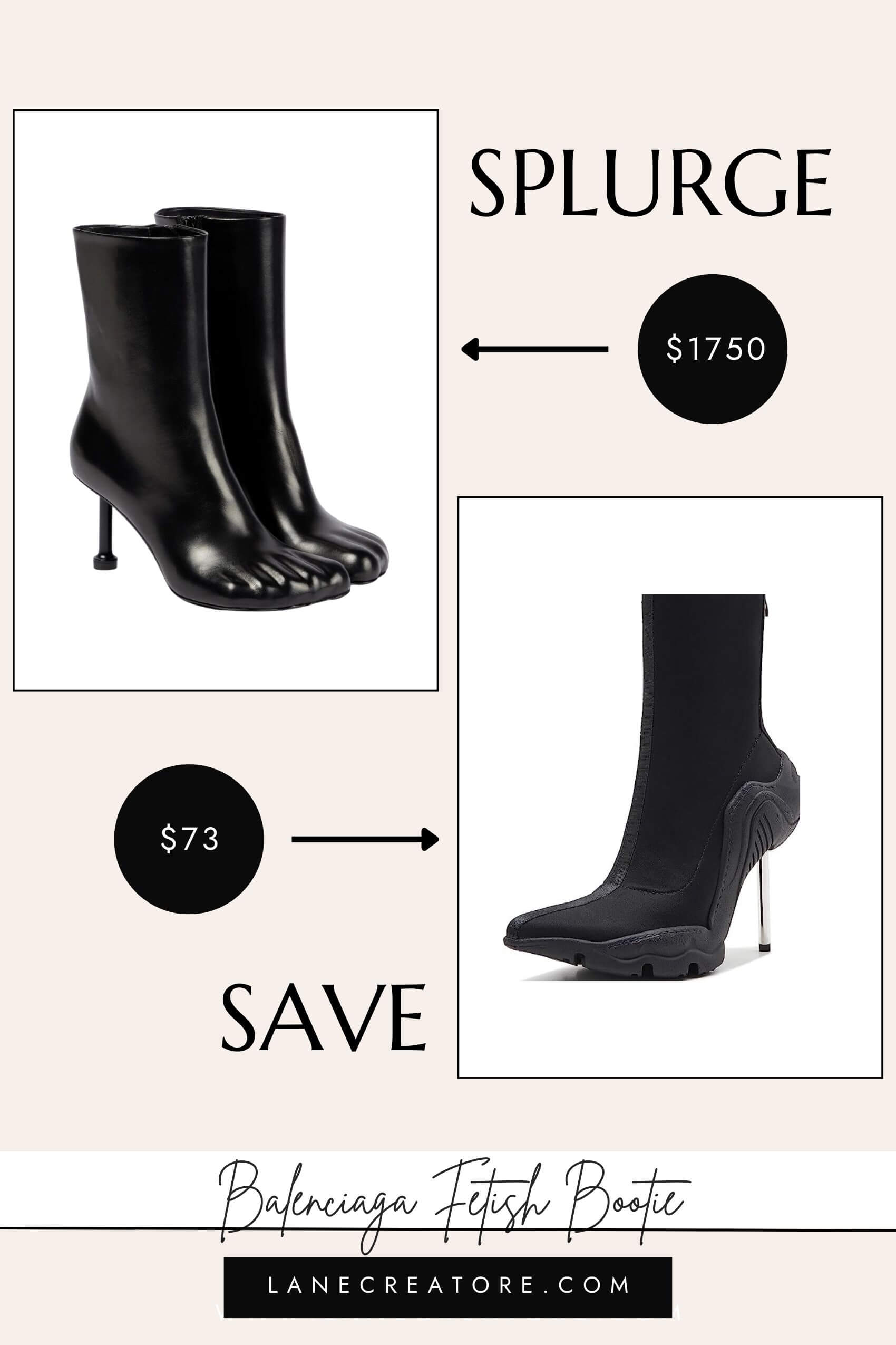balenciaga ankle boots dupe