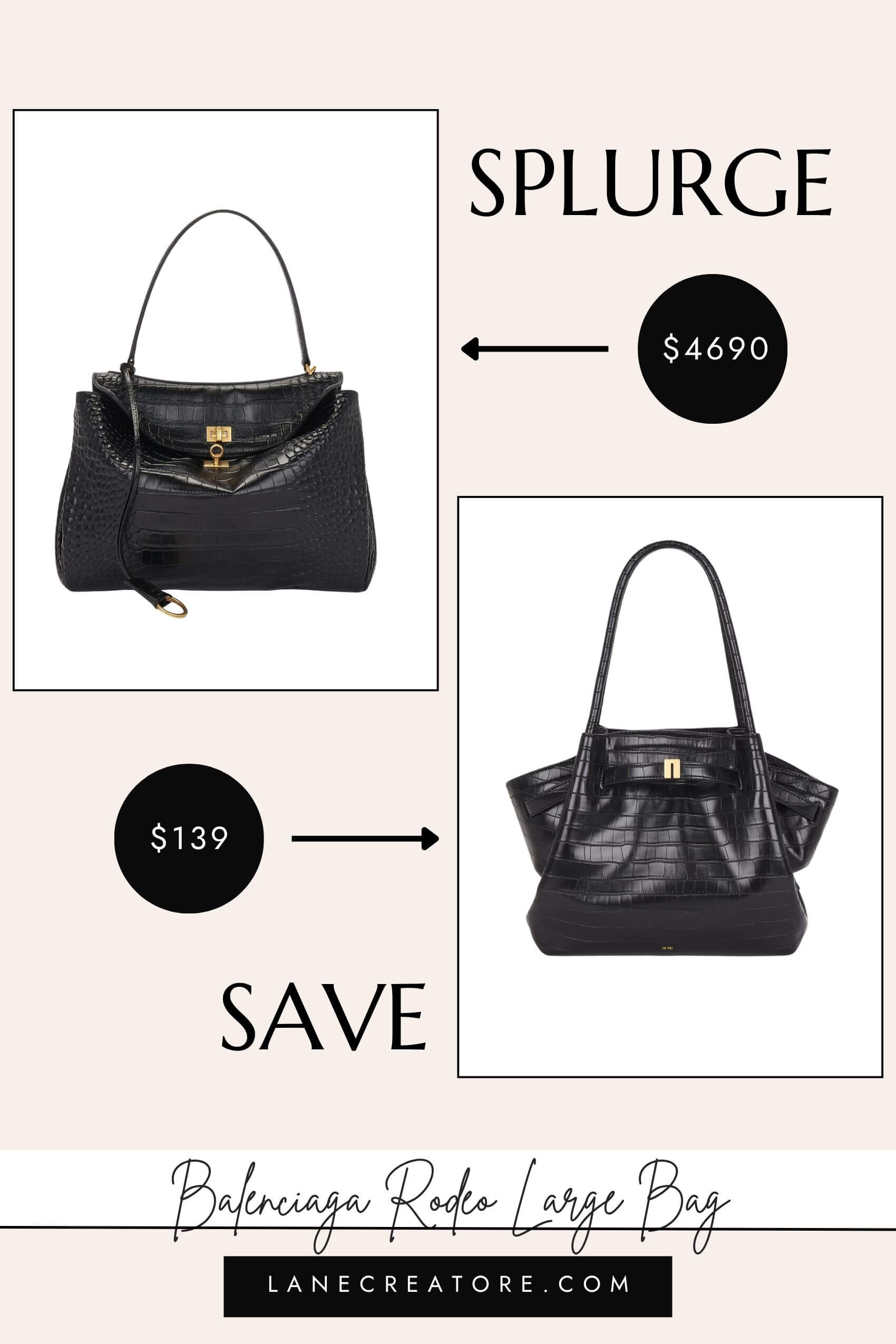 balenciaga rodeo leather bag dupe