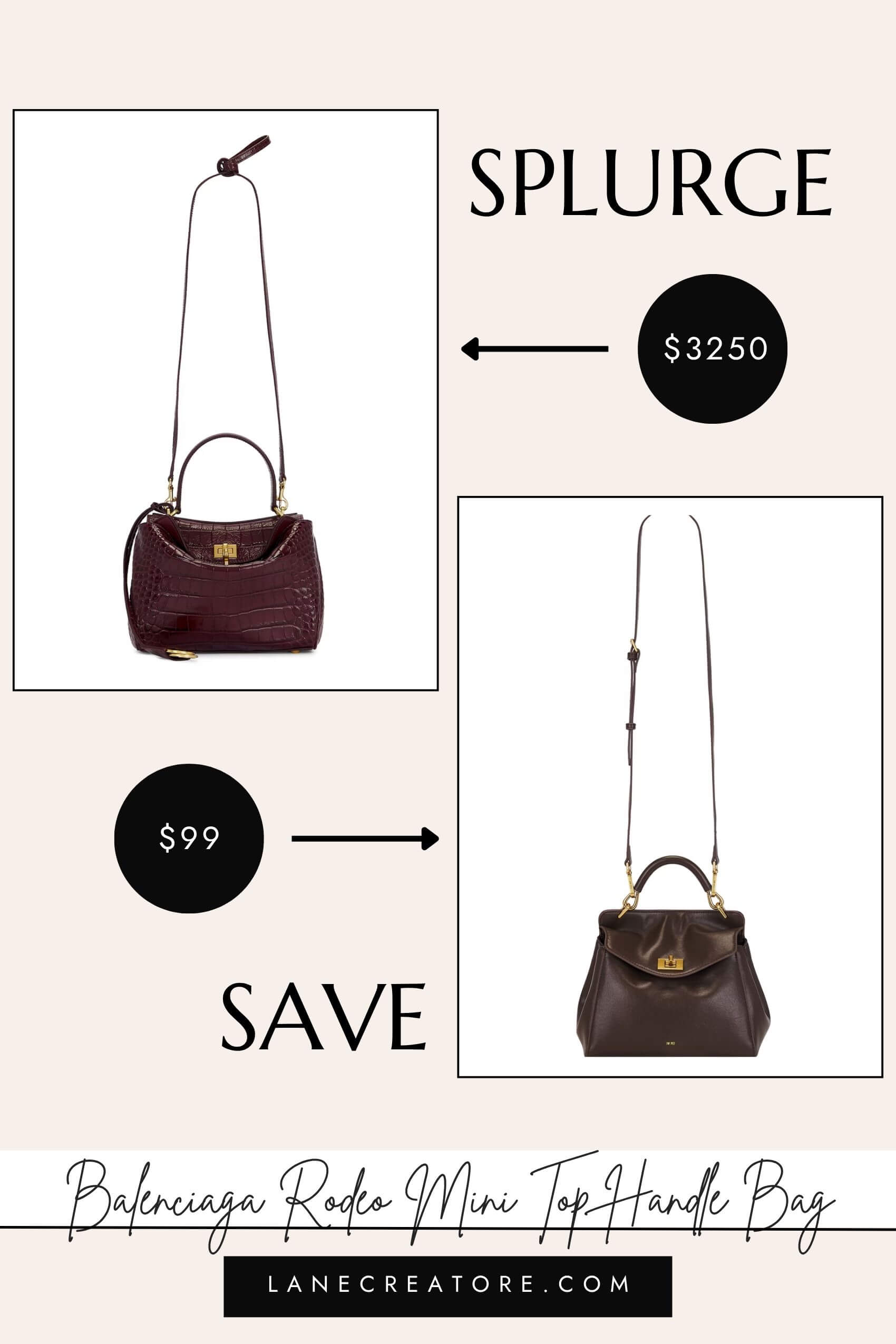 balenciaga rodeo mini bag dupe