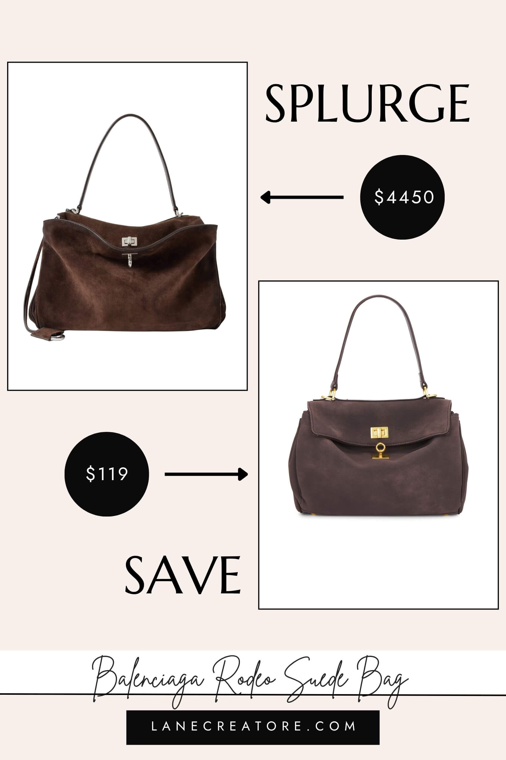 balenciaga rodeo suede bag dupe