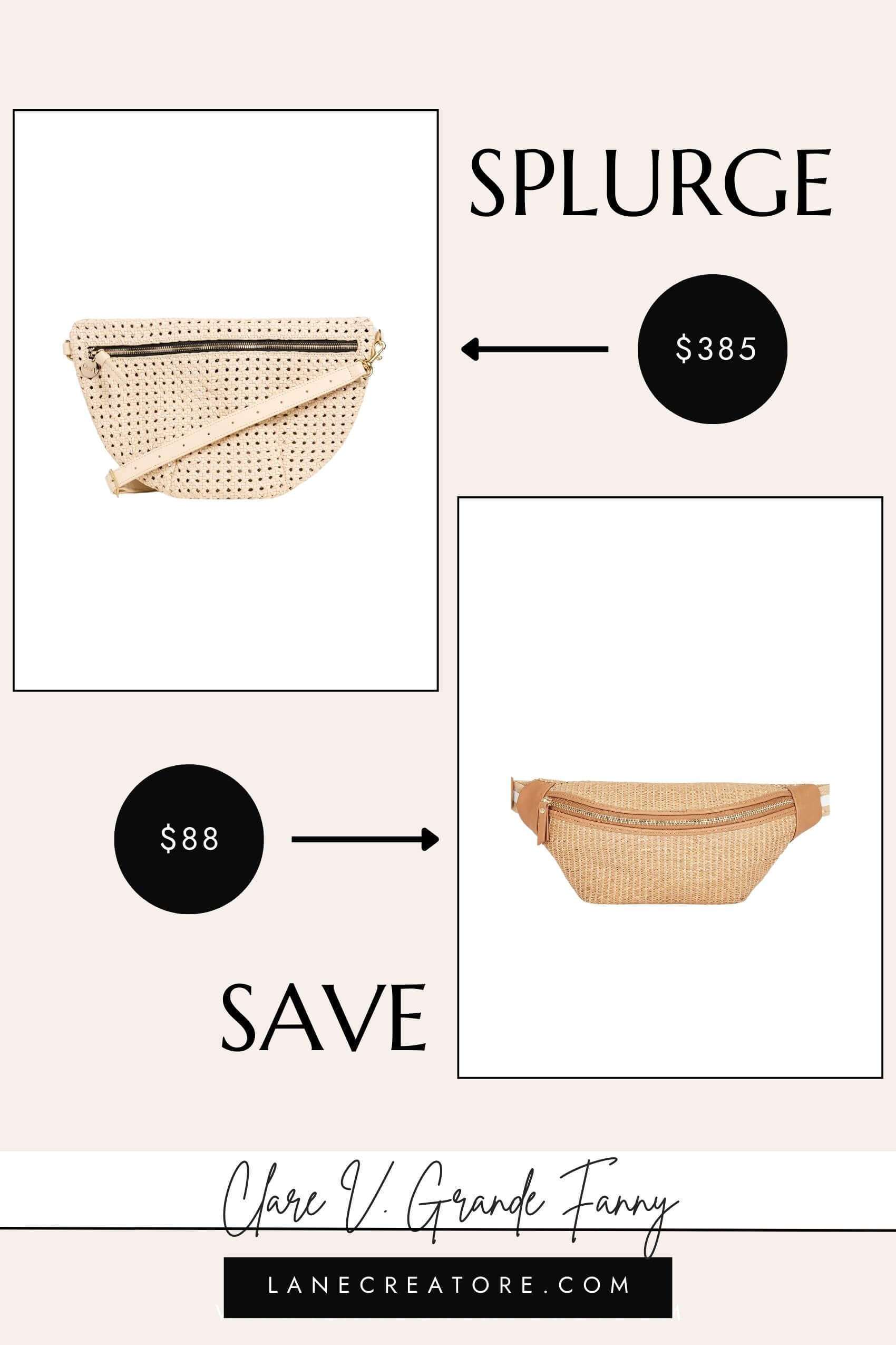 clare v fanny pack dupe