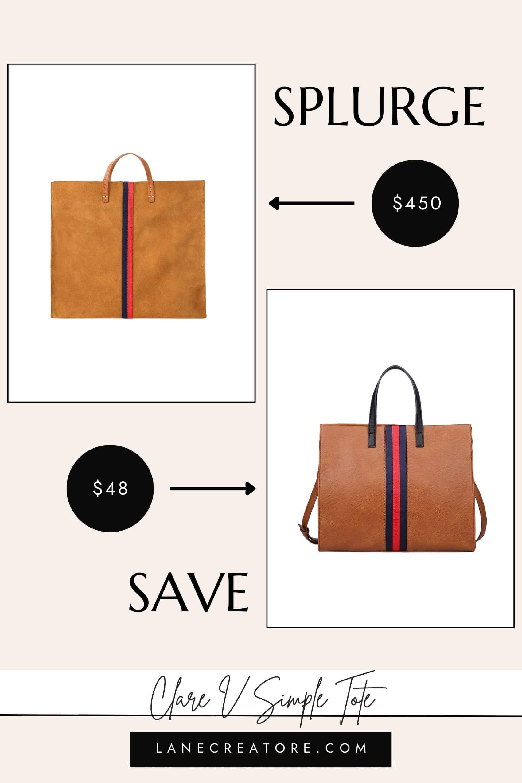 clare v simple tote dupe