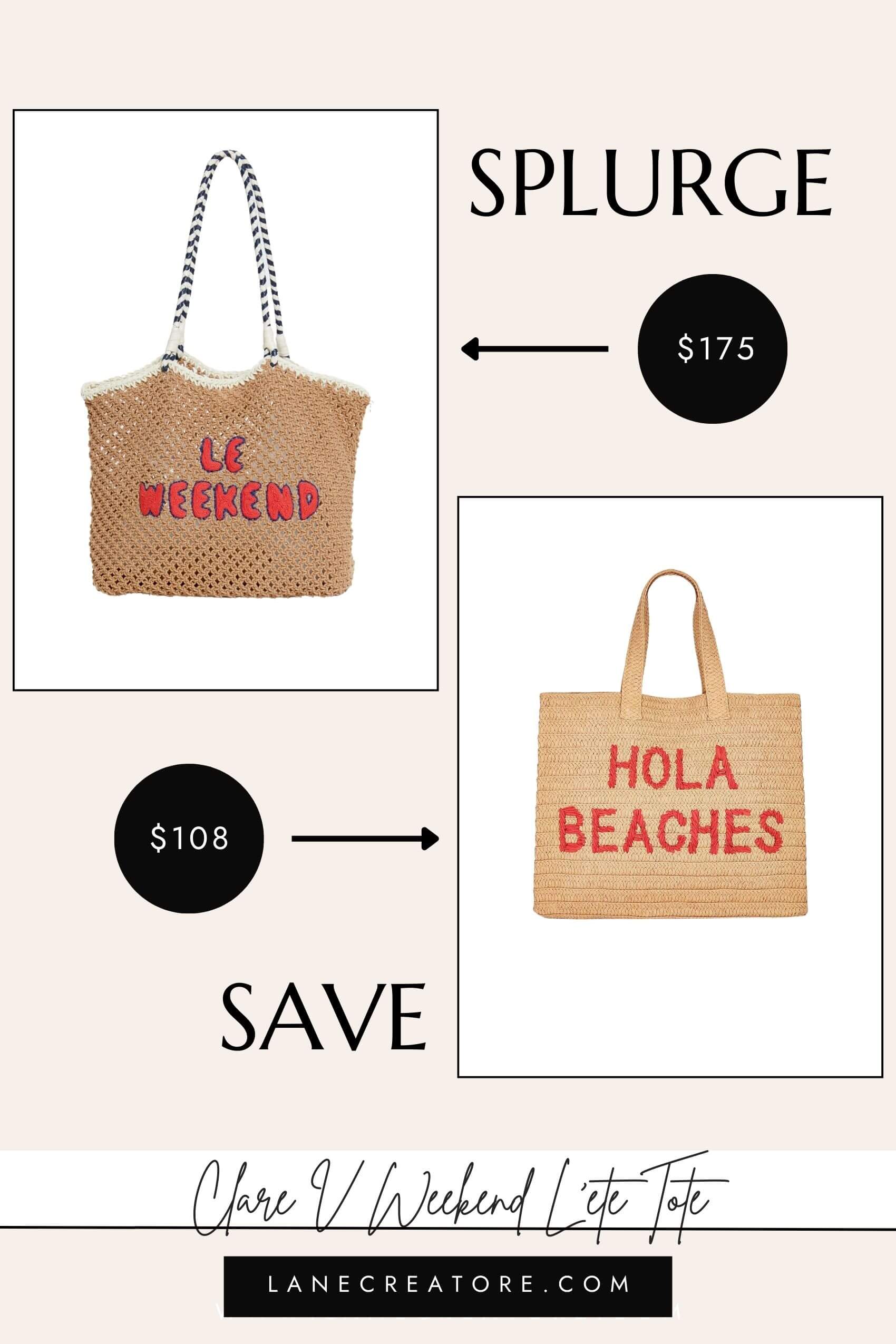clare v weekend tote dupe