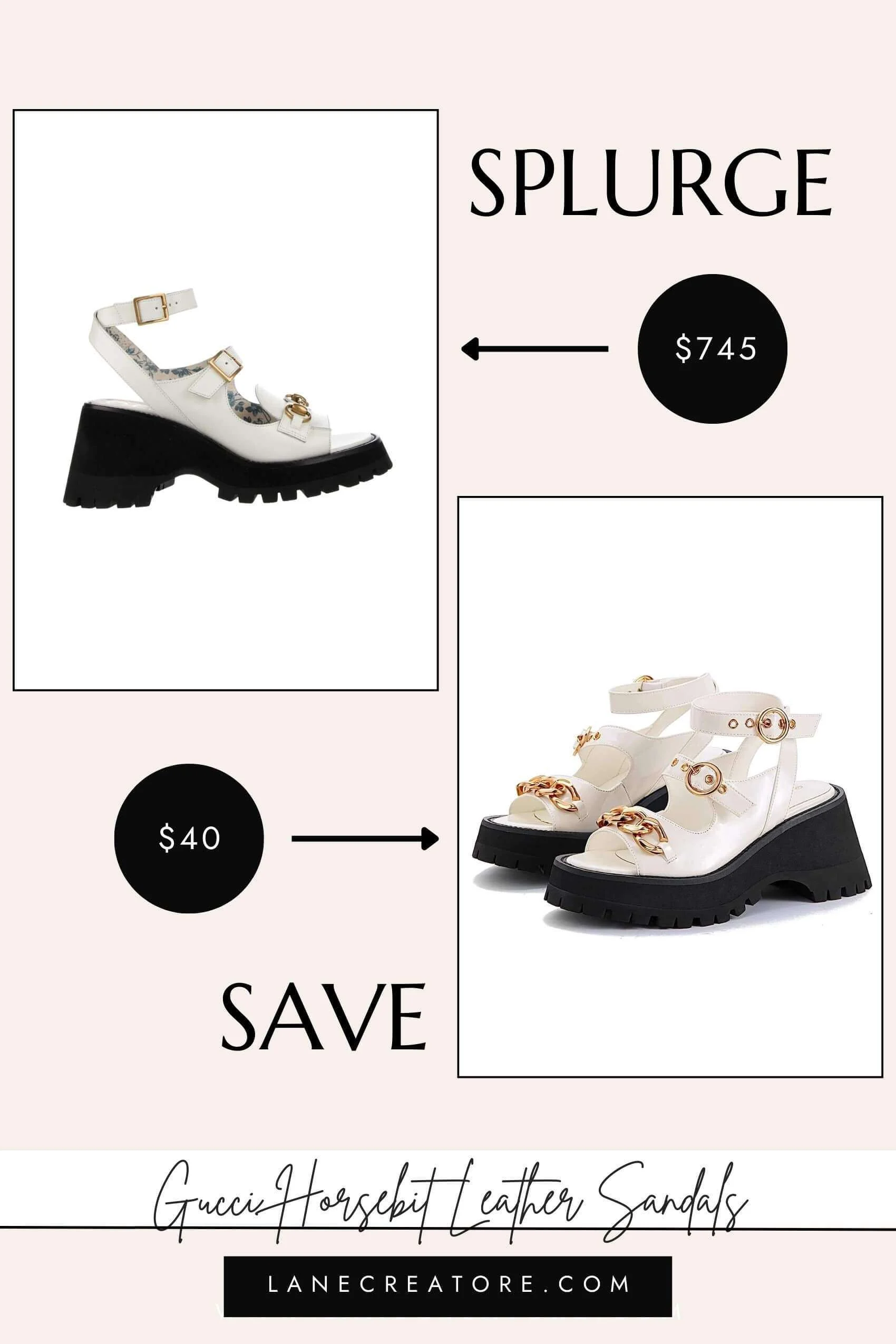 gucci horsebit sandals dupe