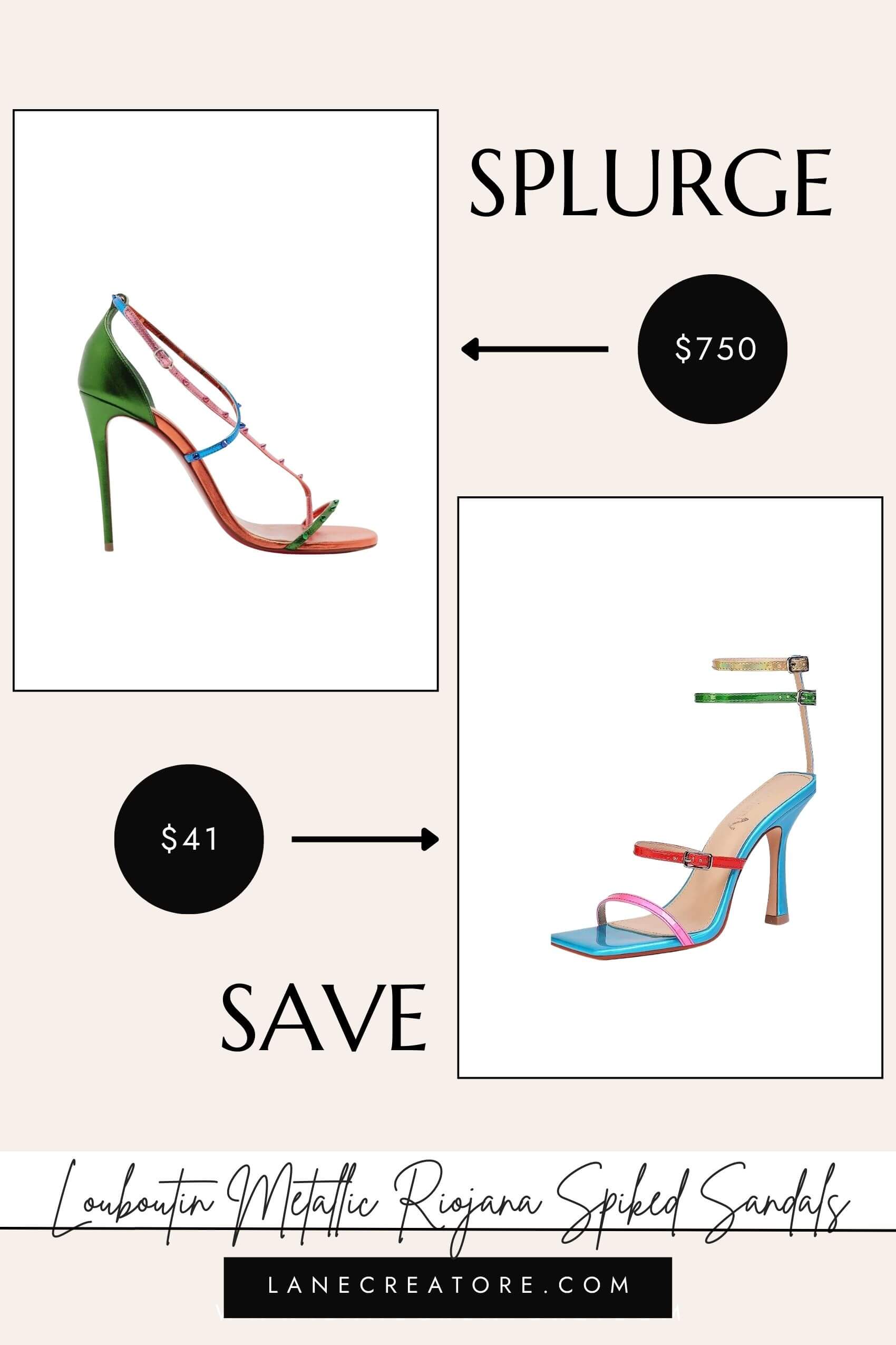 loubiton spike sandals dupe