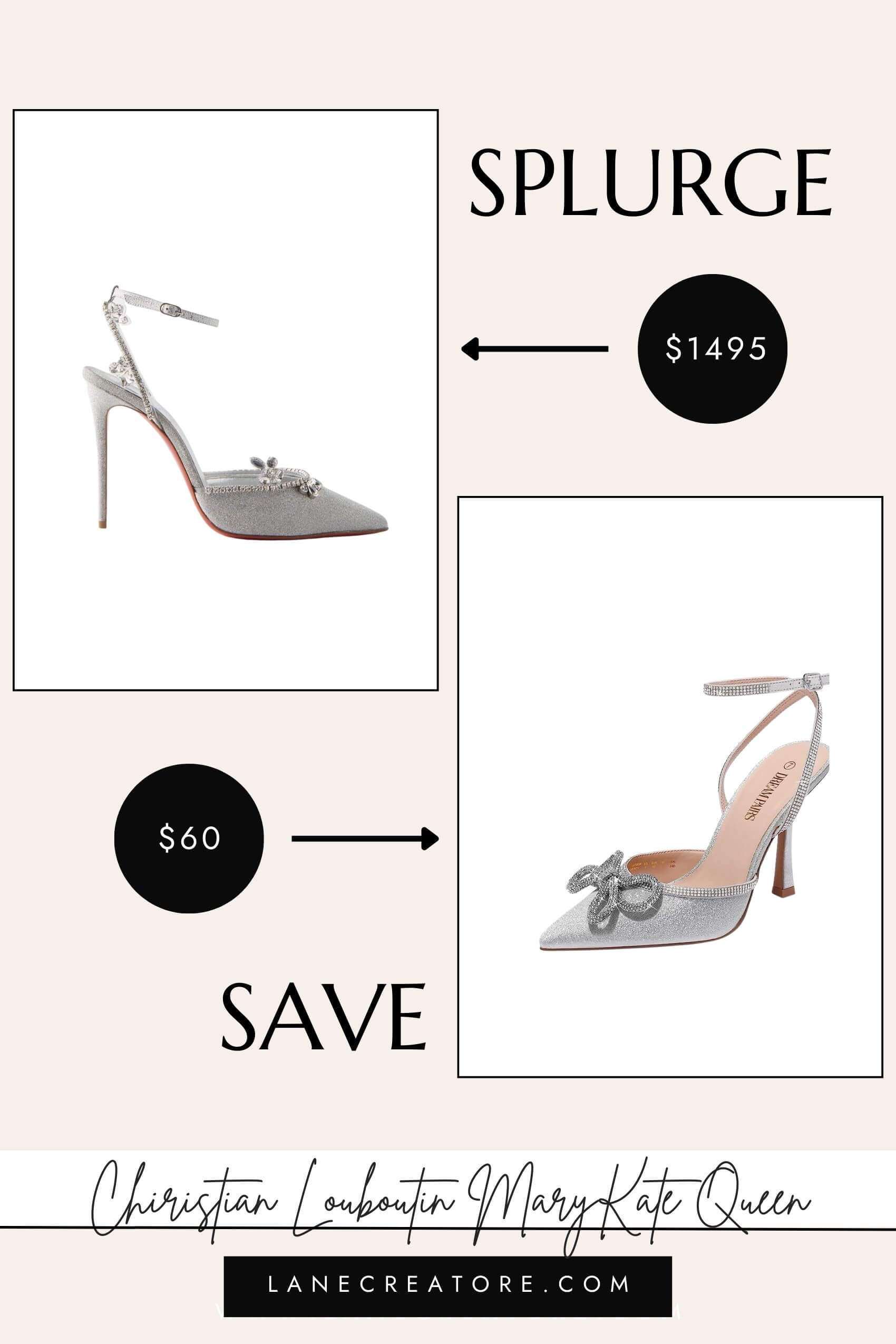 christian louboutin glitter heels dupe