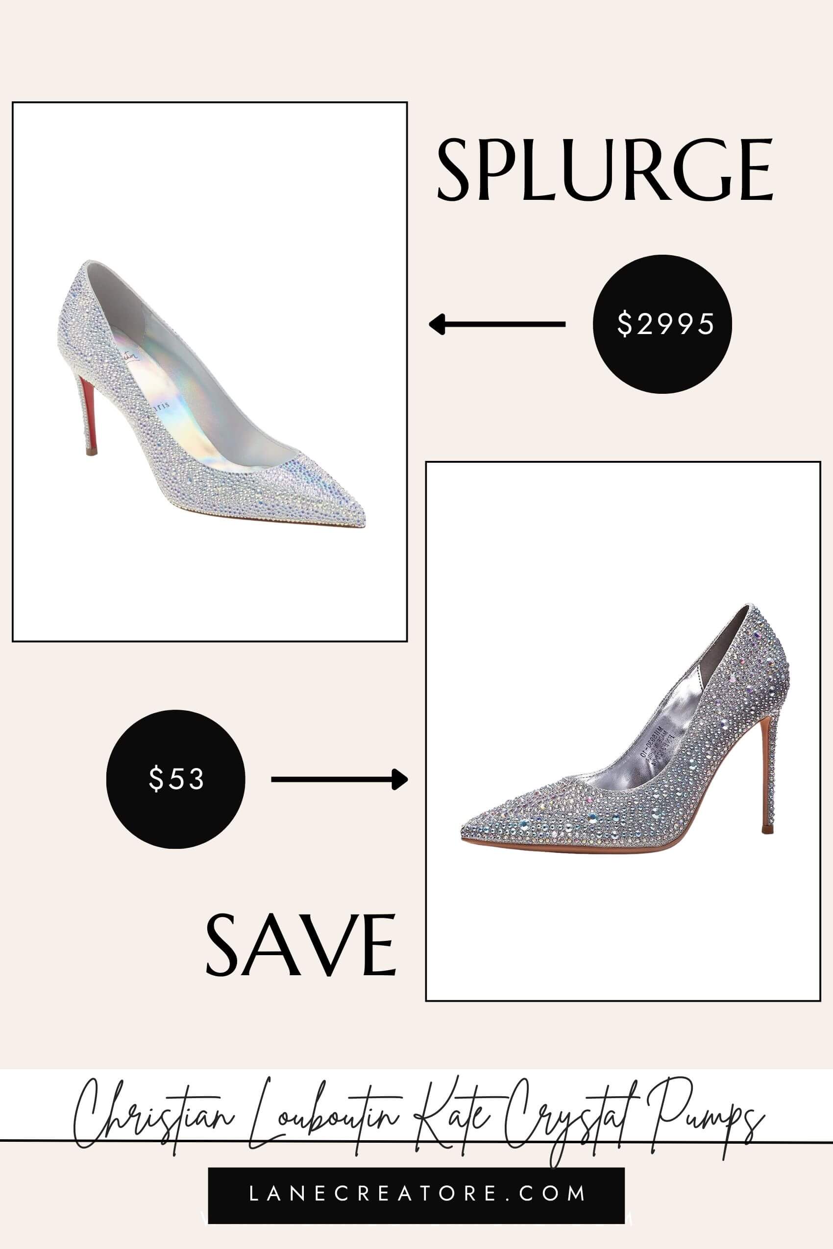 christian louboutin kate crystal shoes dupe