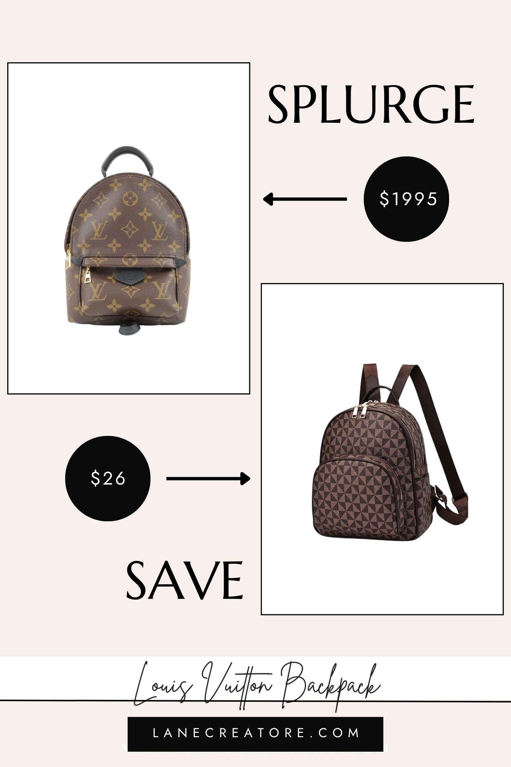 louis vuitton backpack dupe