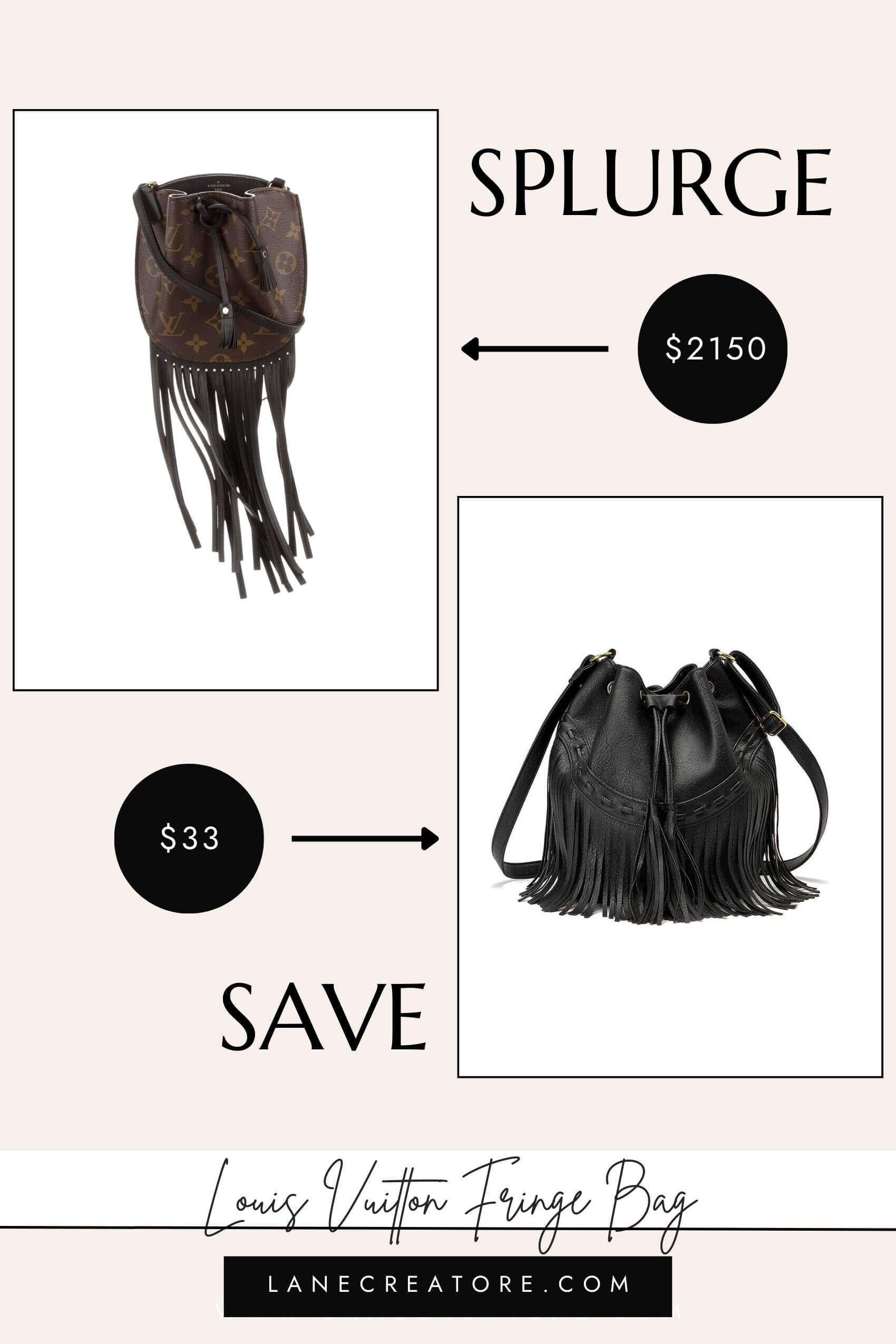 louis vuitton fringe bag dupe