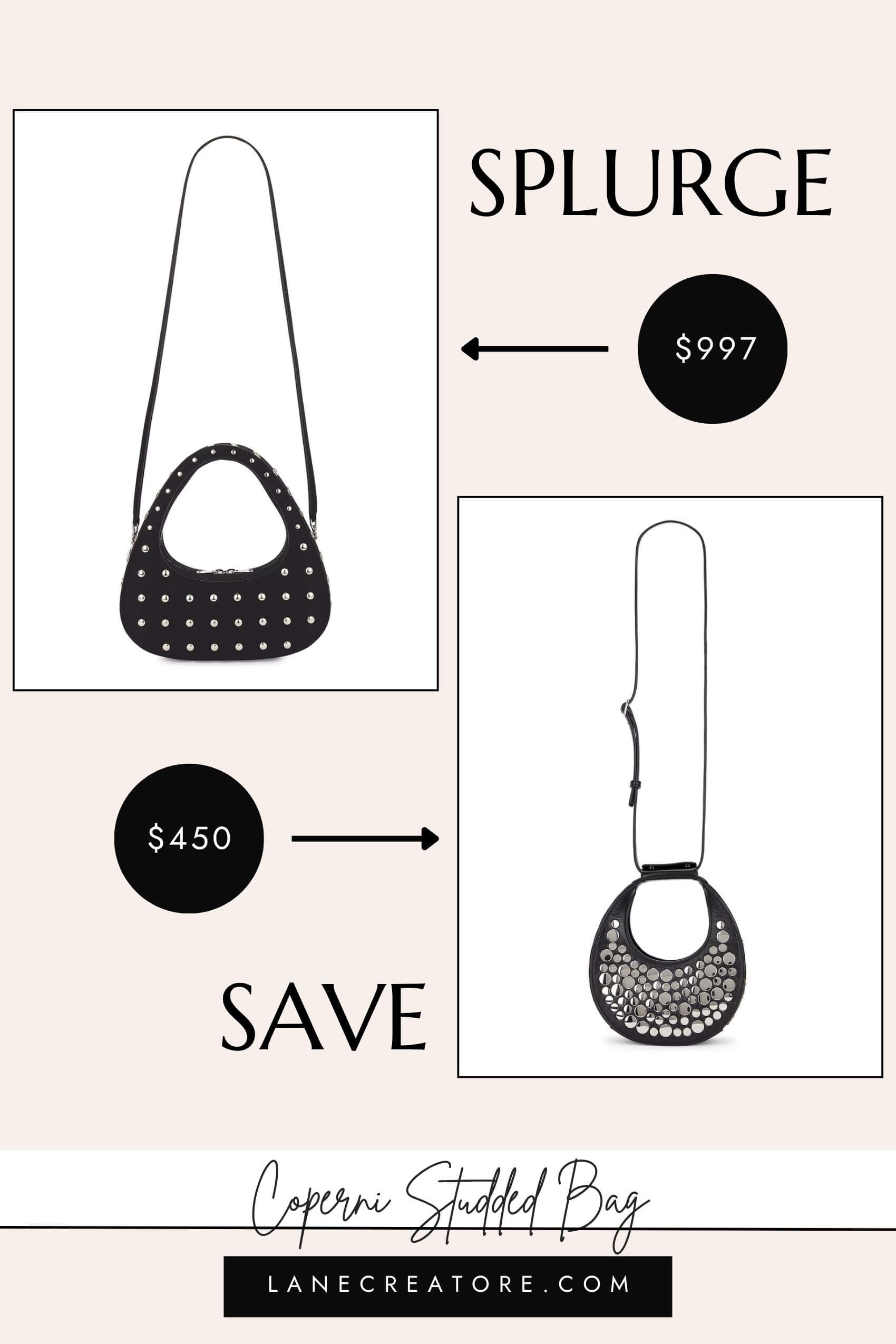 coperni studded swipe bag dupe