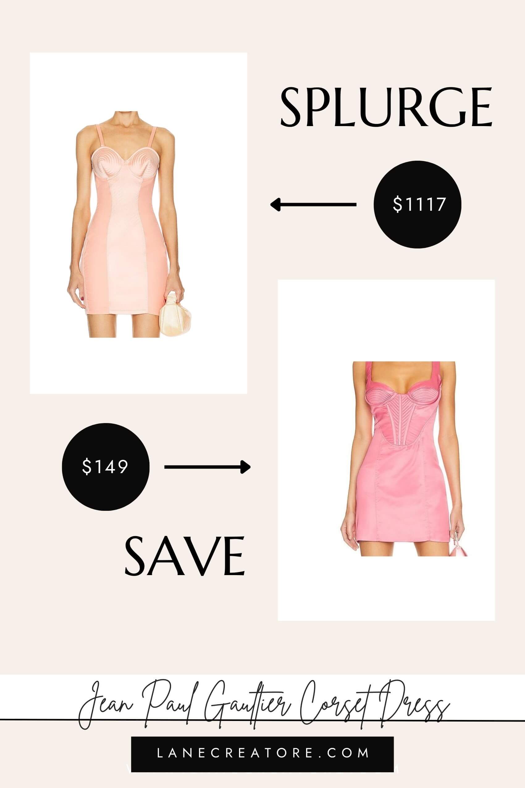 jean paul gaultier corset dress dupe