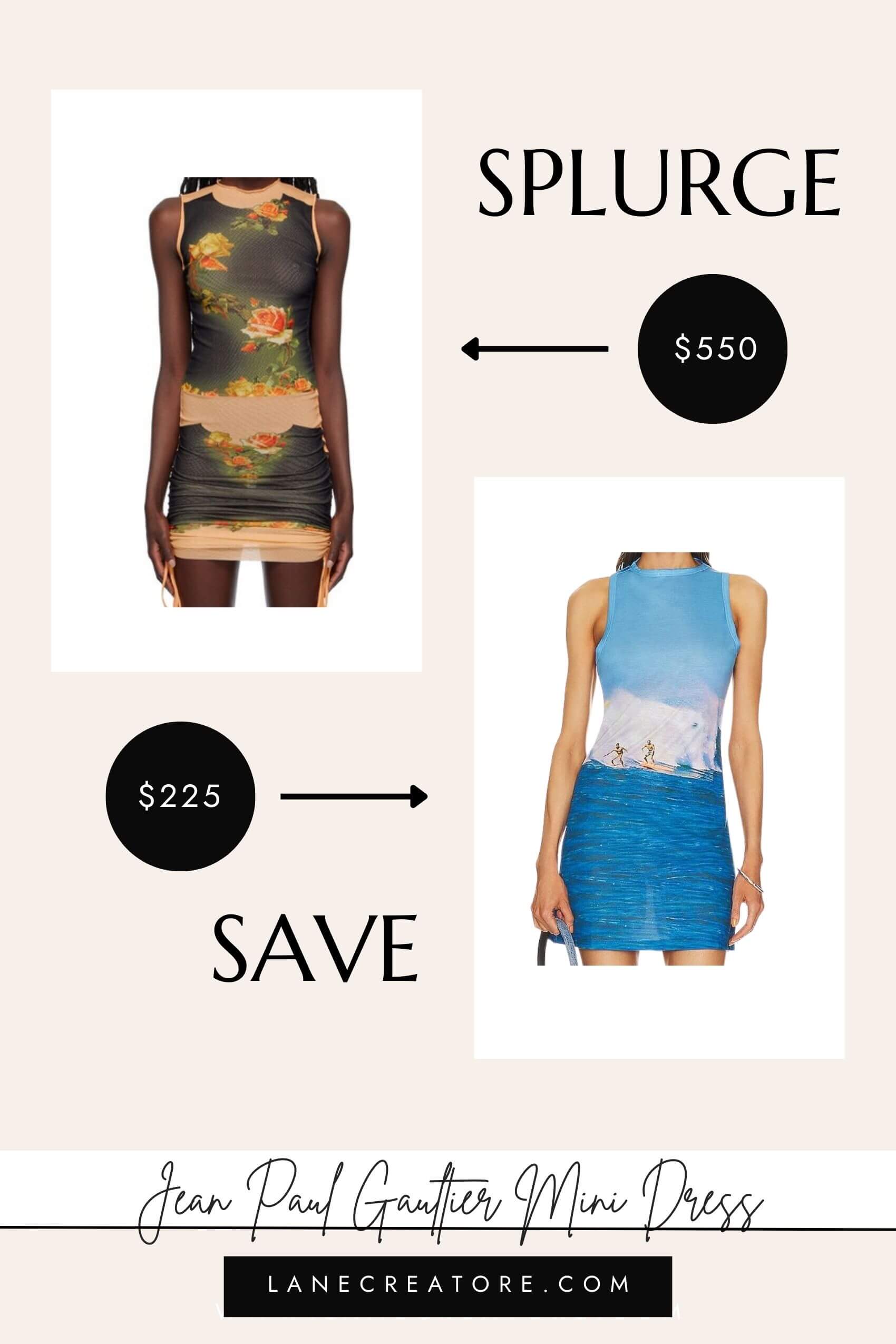 jean paul gaultier mini dress dupe