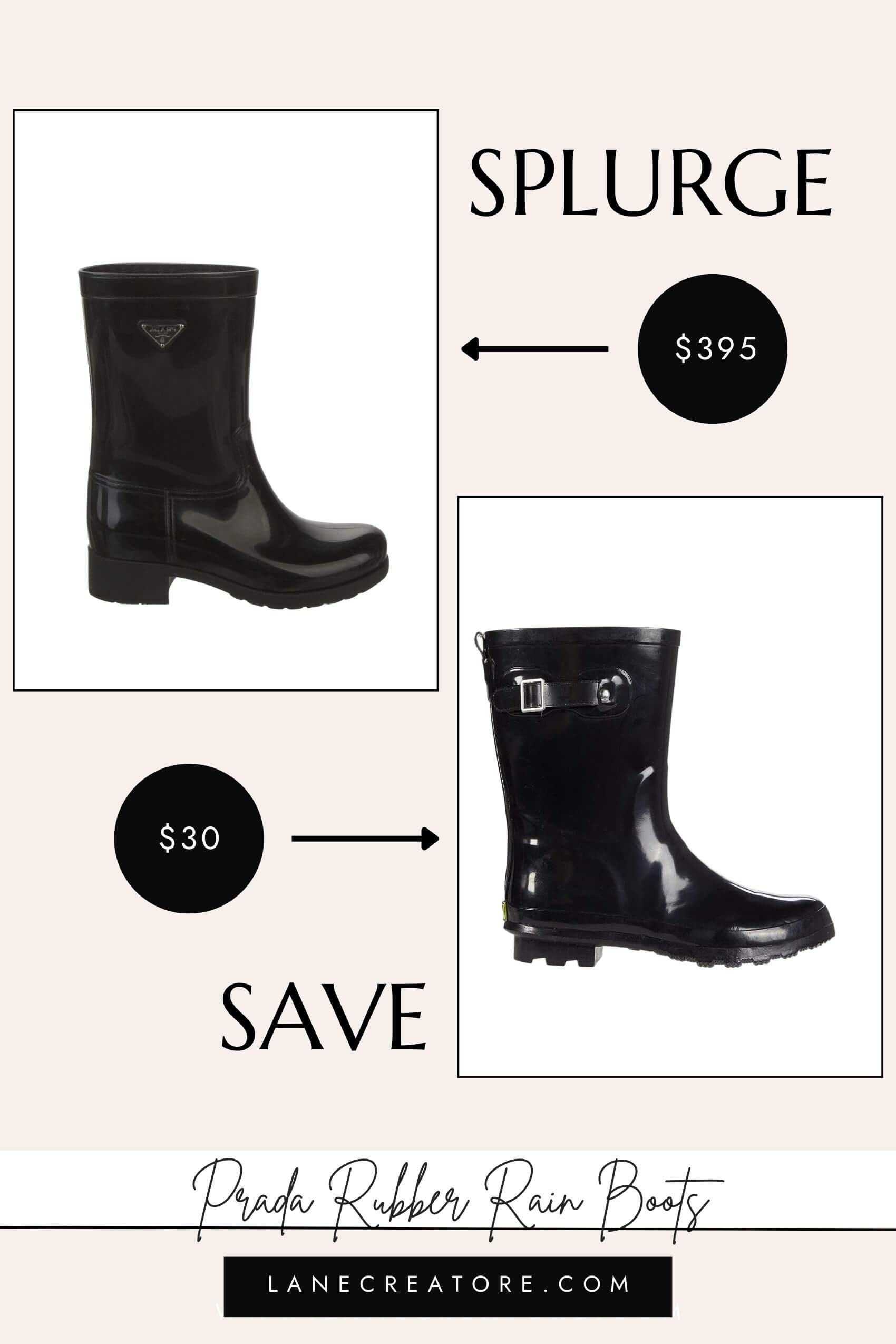 prada rain boots dupes