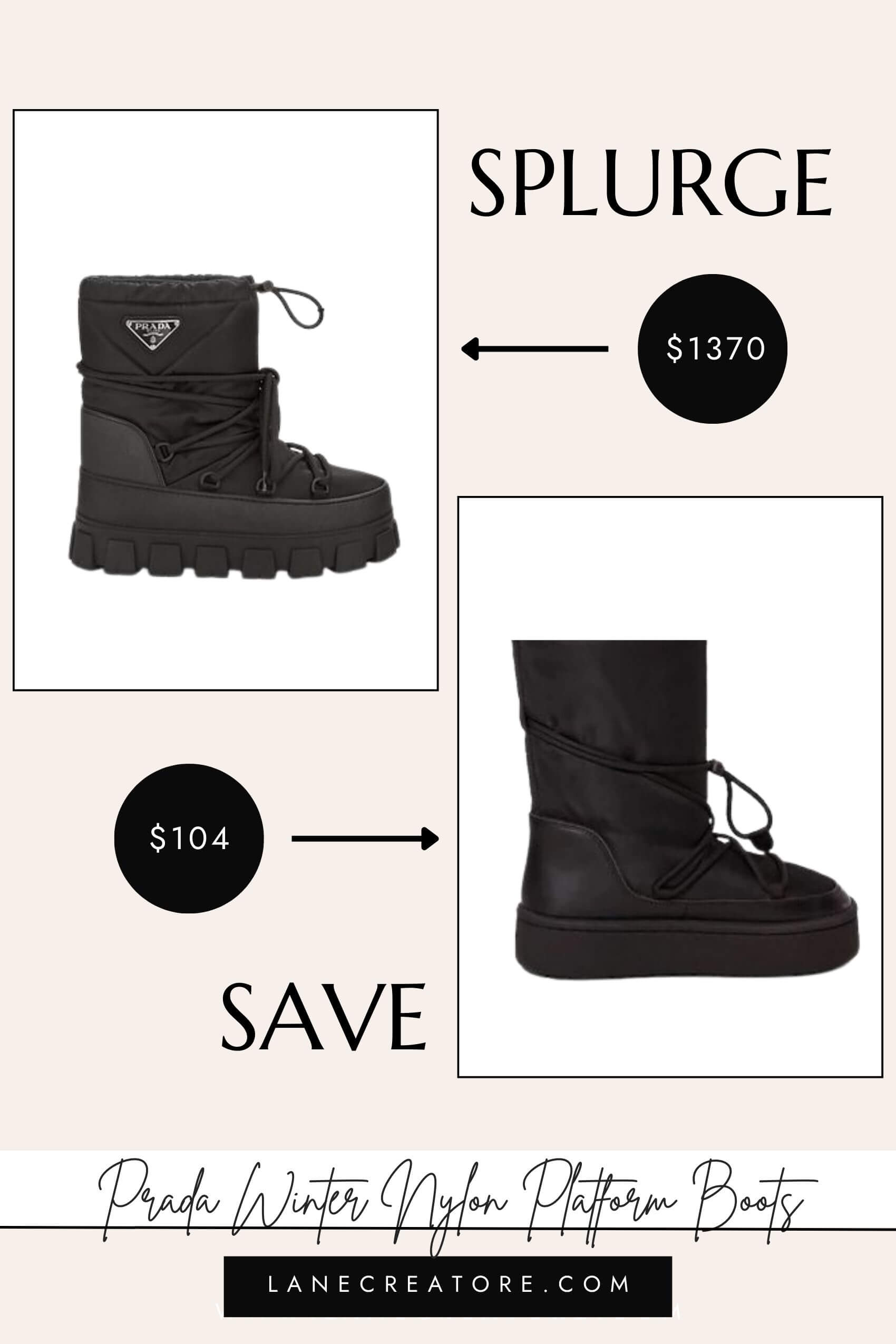 prada moon boots dupe