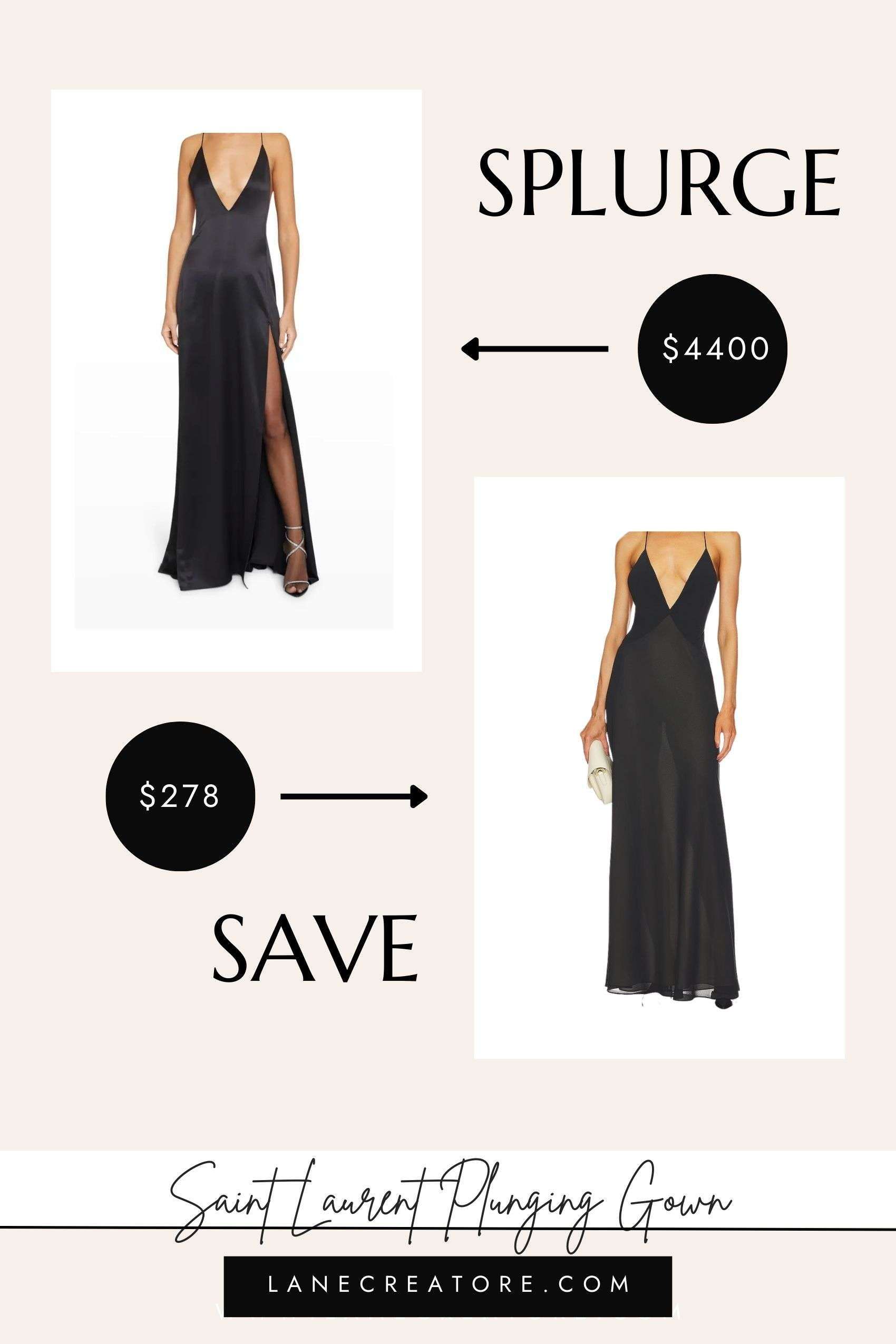 ysl black dress dupe