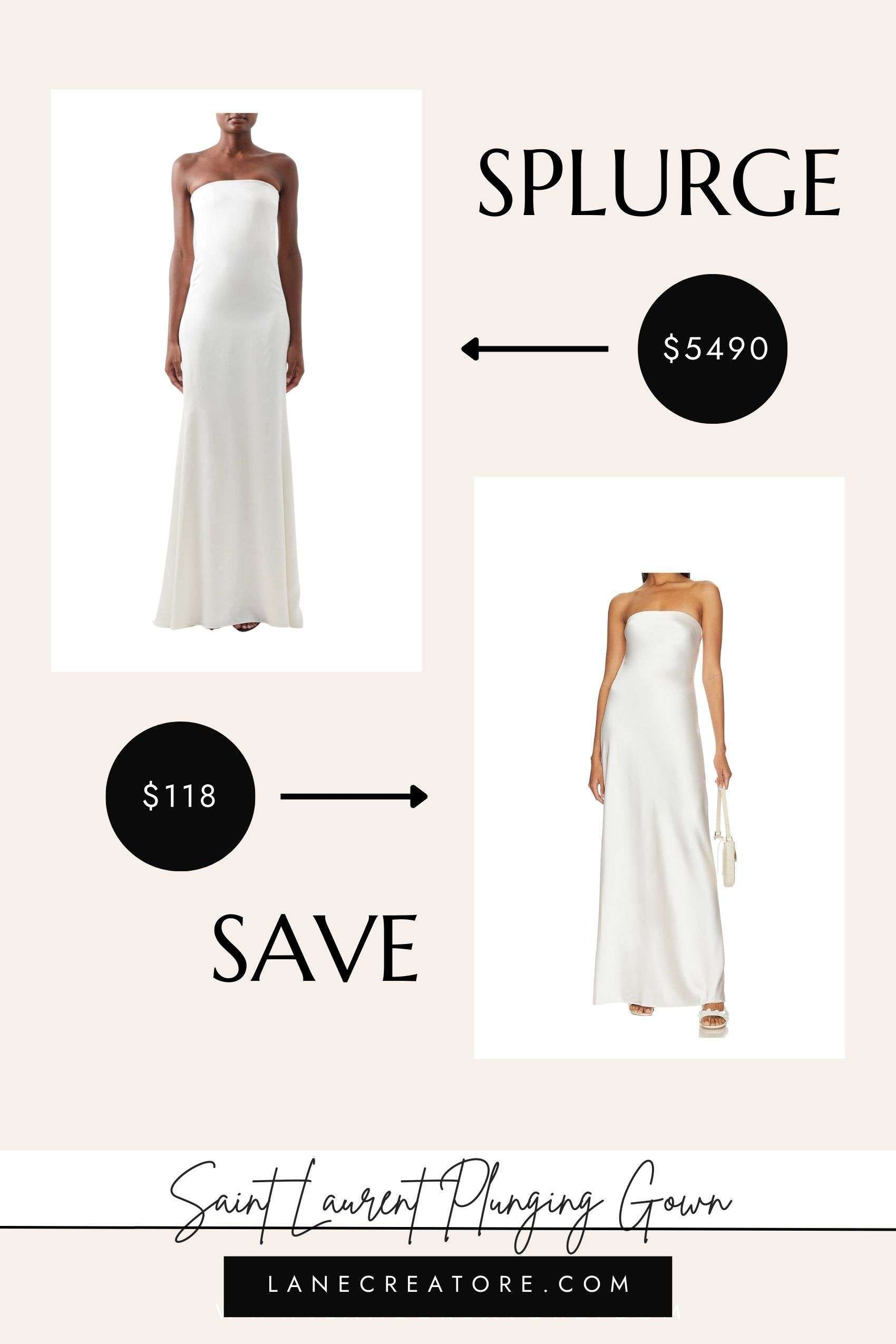 ysl white dress dupe