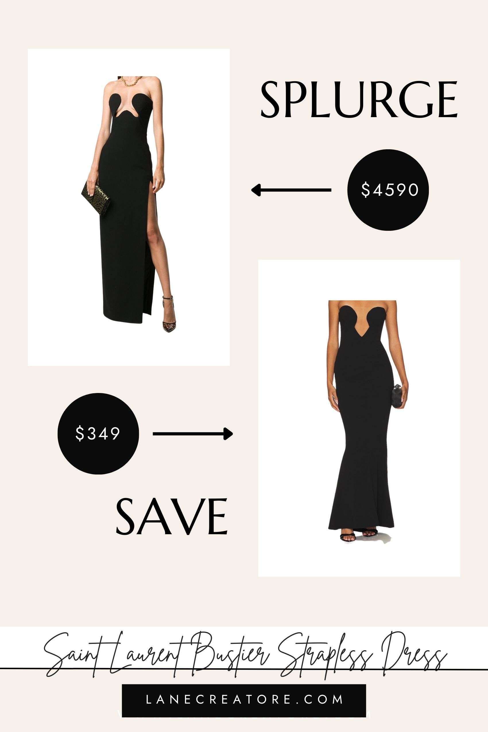 ysl black dress dupe
