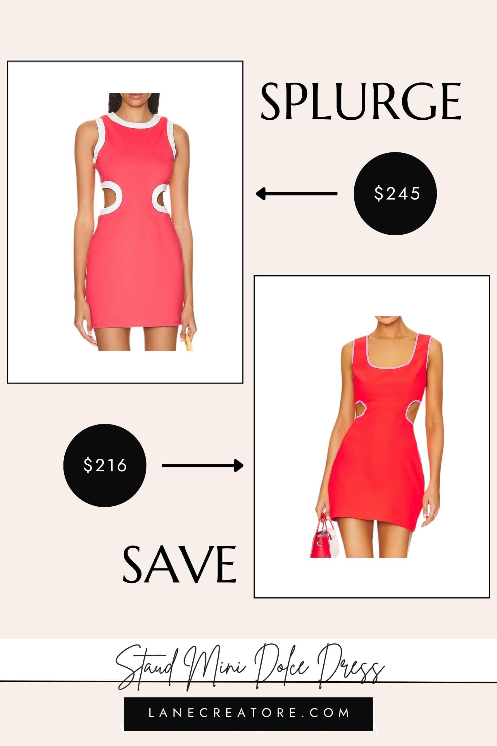 staud mini dolce dress dupe