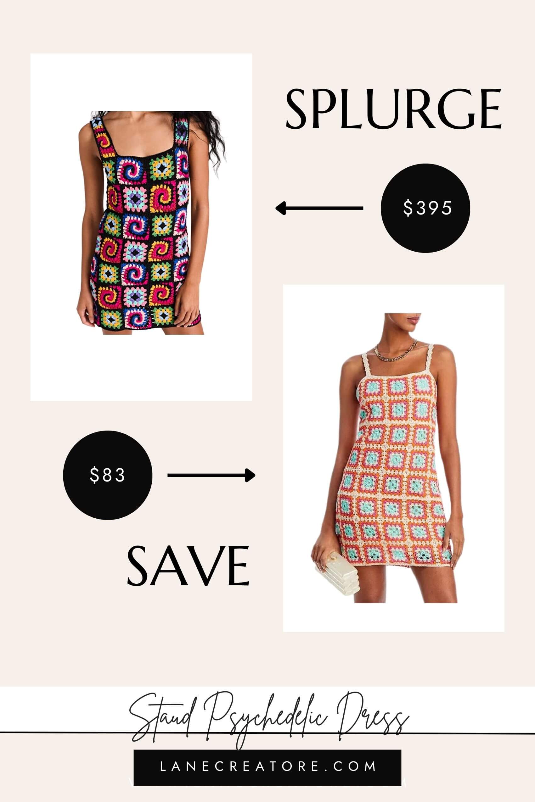 staud psychedelic dress dupe