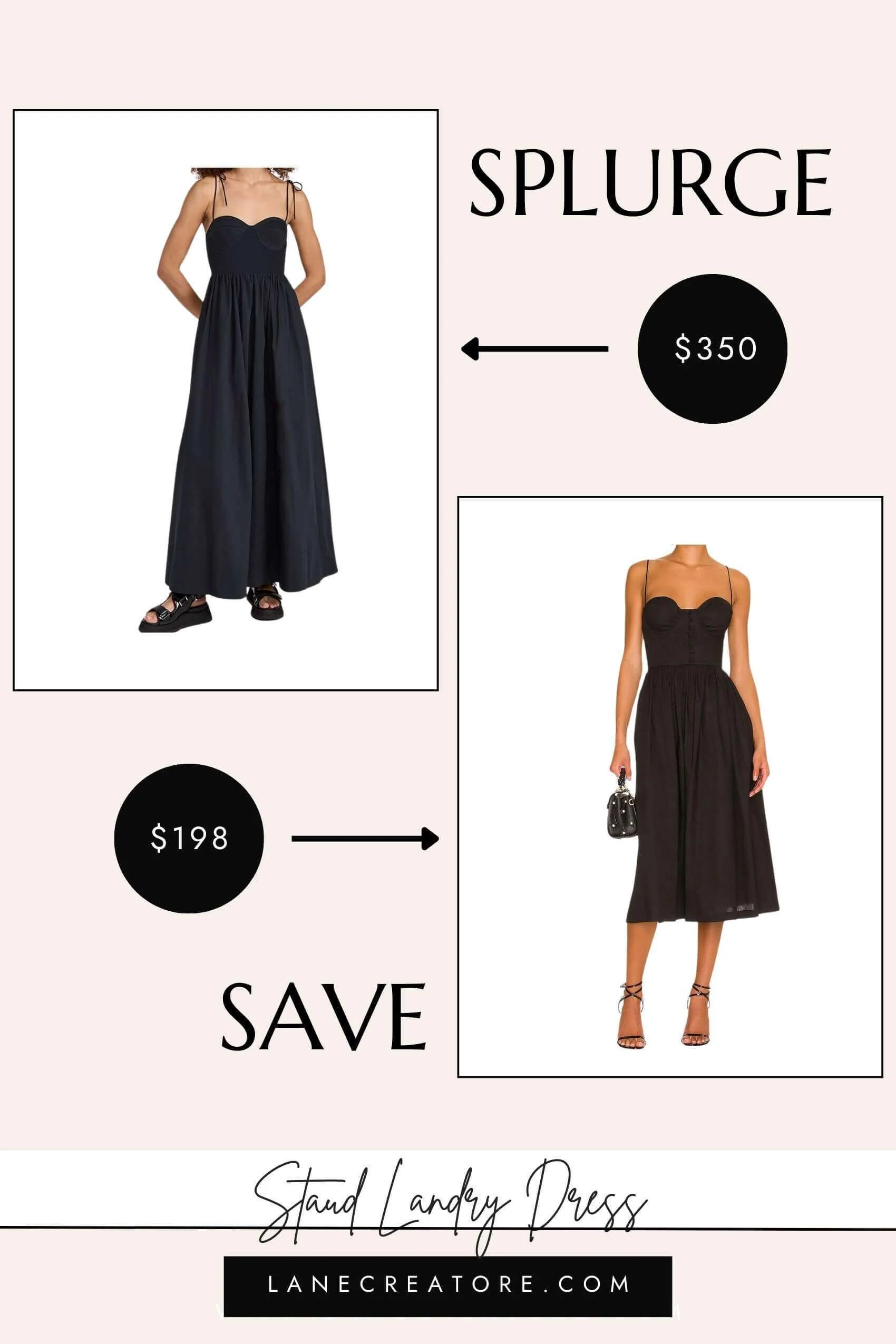 staud landry dress dupe