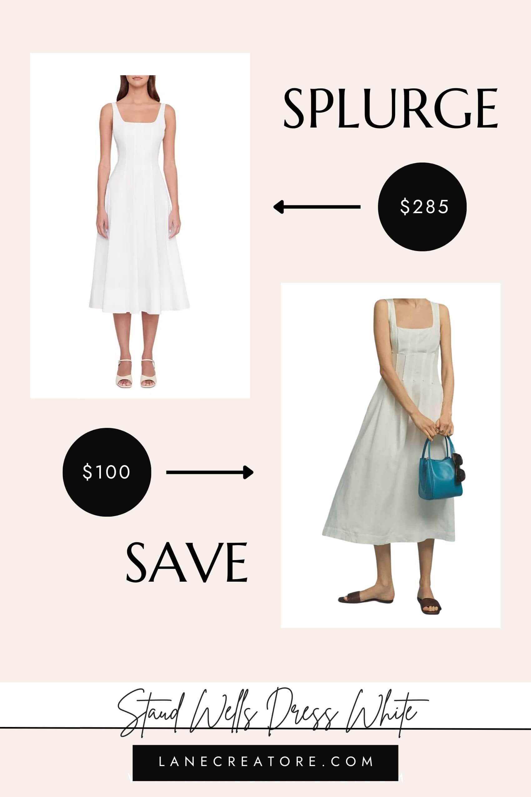 staud wells dress dupe