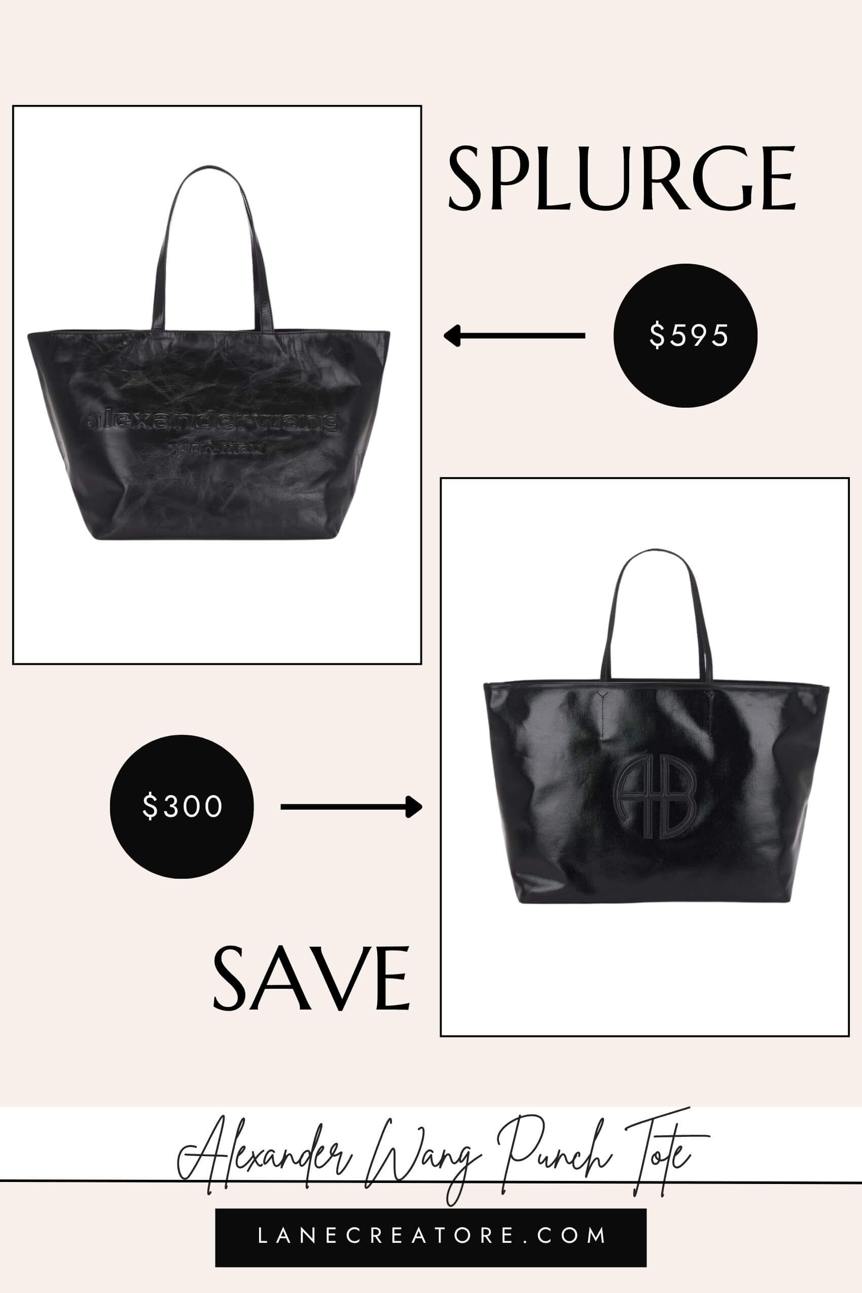 alexander wang punch tote dupe
