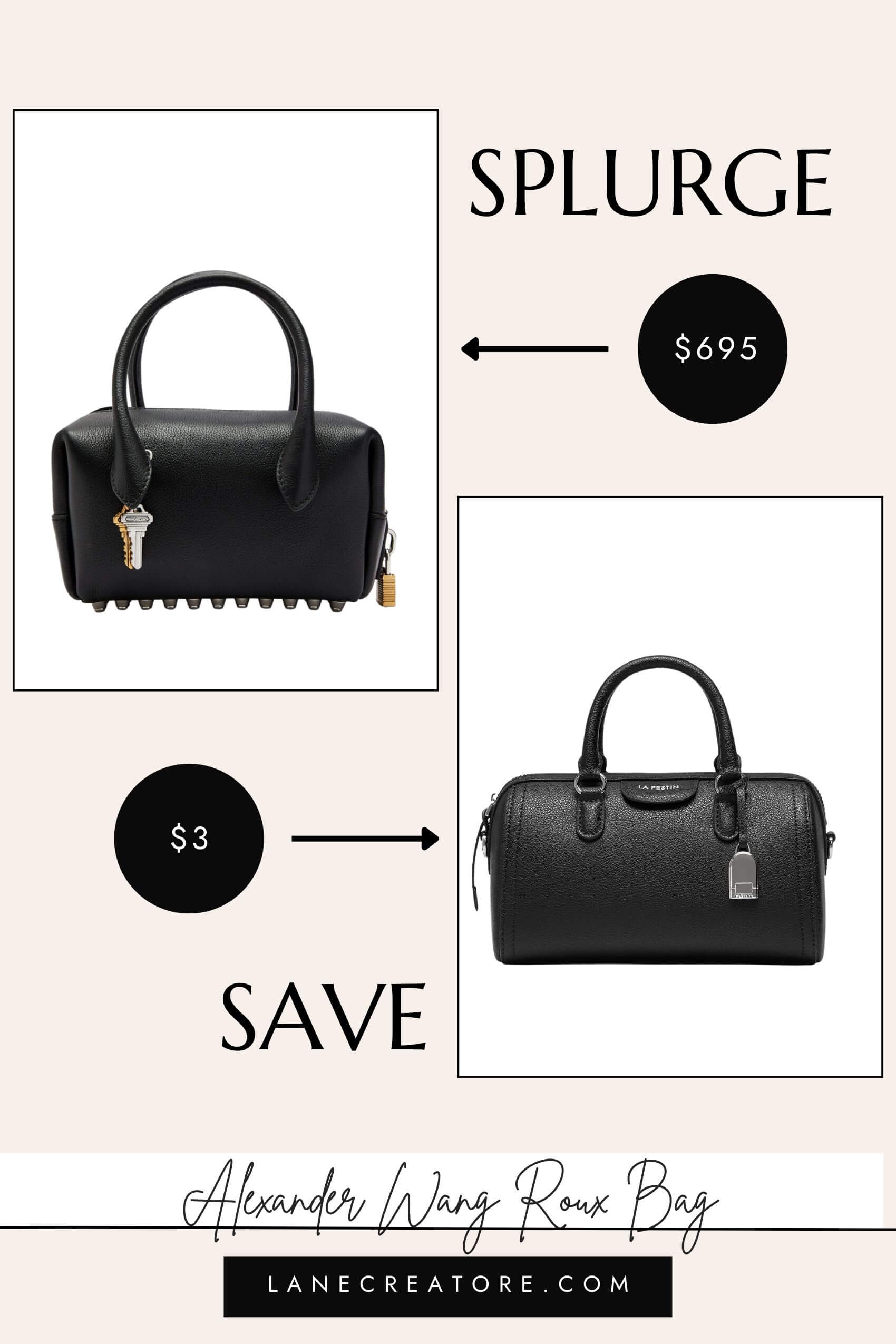 alexander wang roux bag dupe