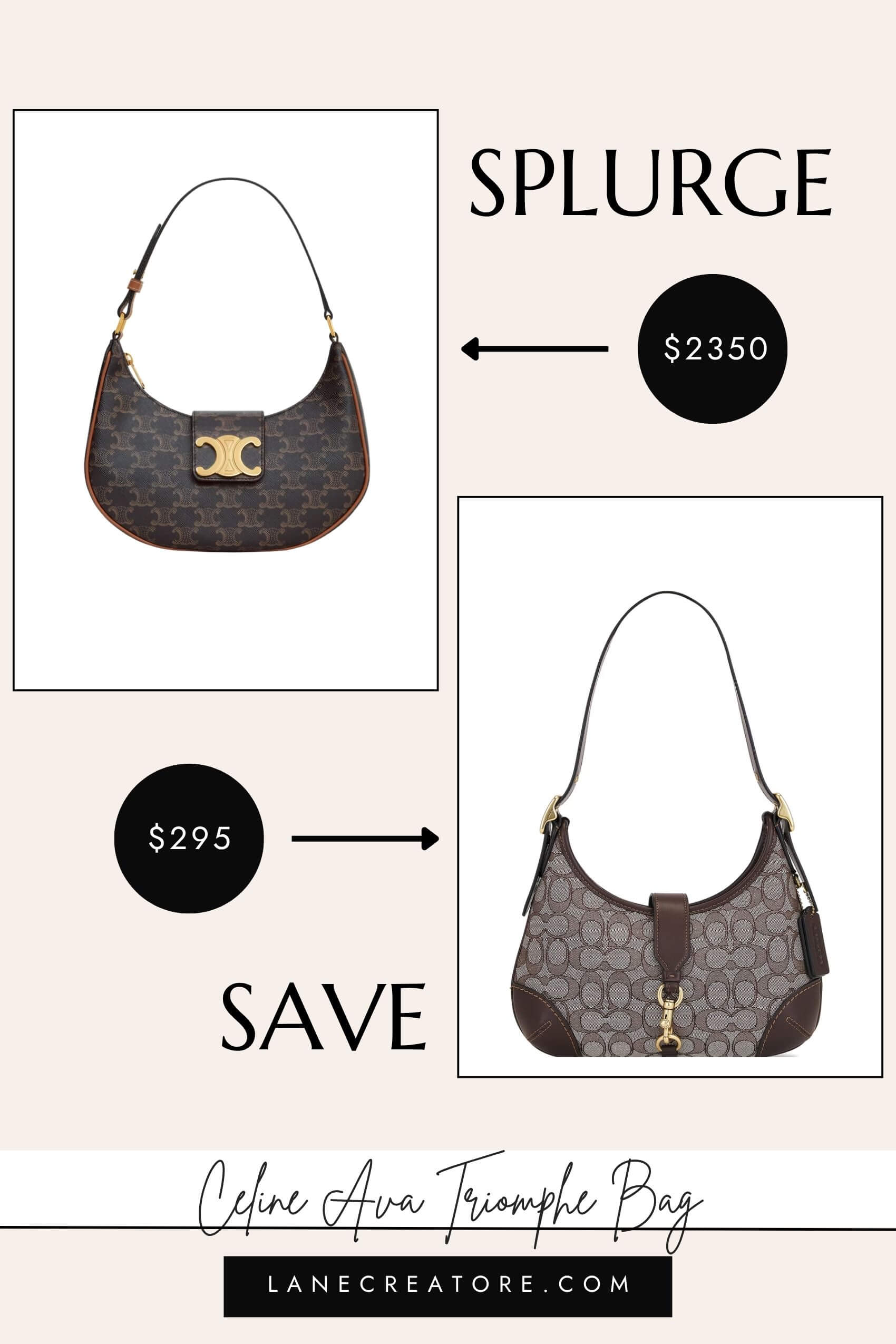 celine ava triomphe bag dupe