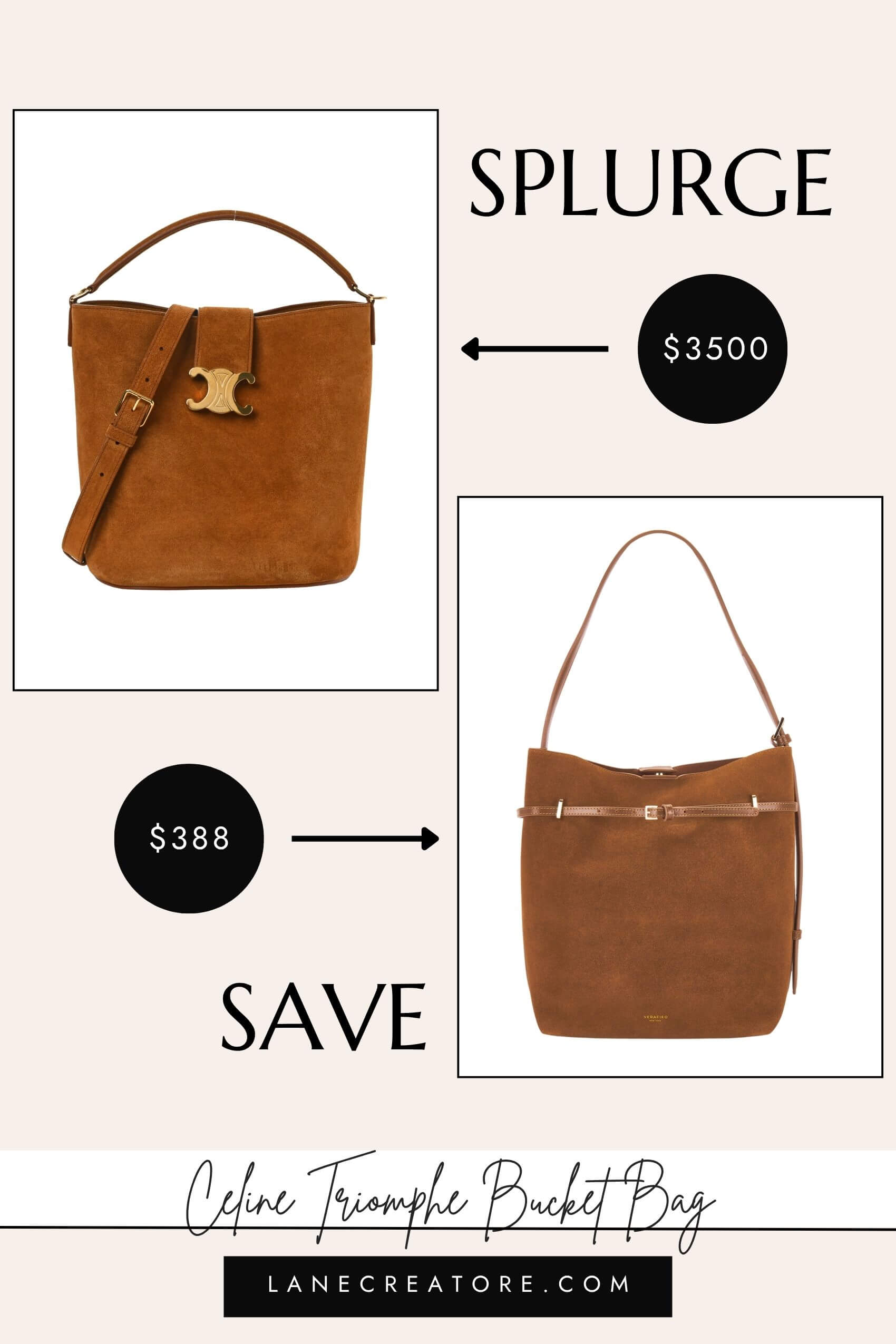 celine triomphe bucket bag dupe