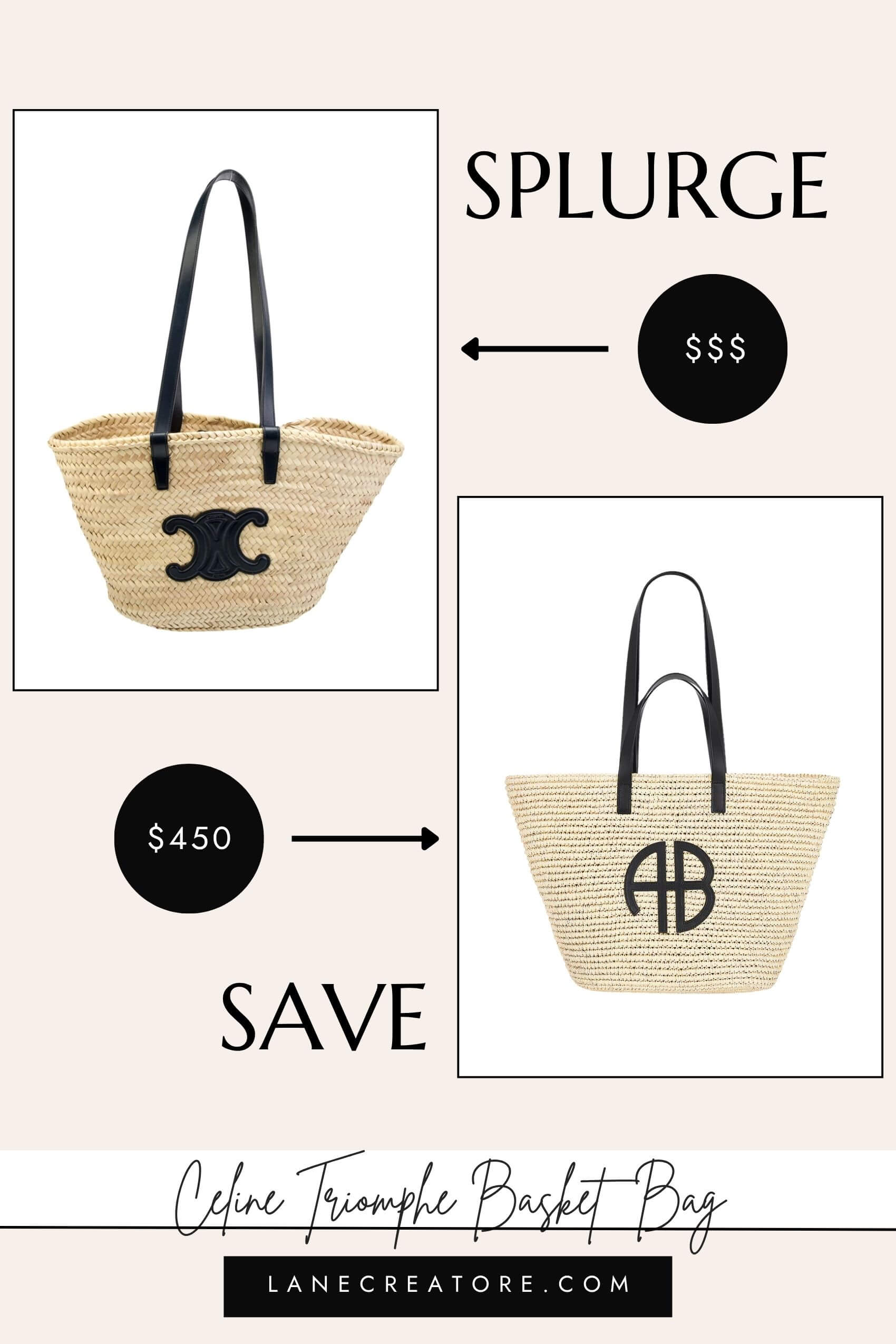 celine triomphe basket bag dupe