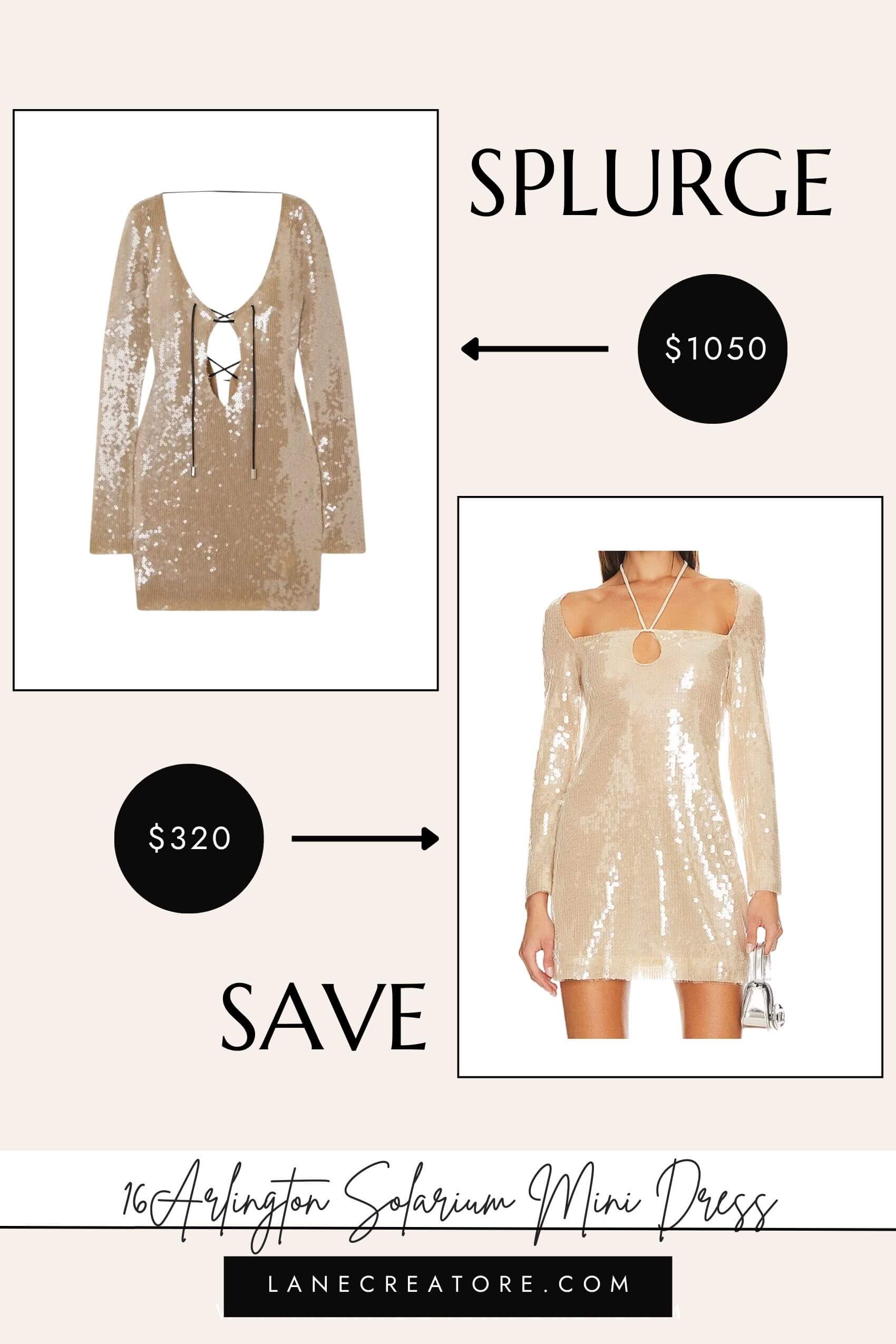 16arlington solarium mini dress dupe