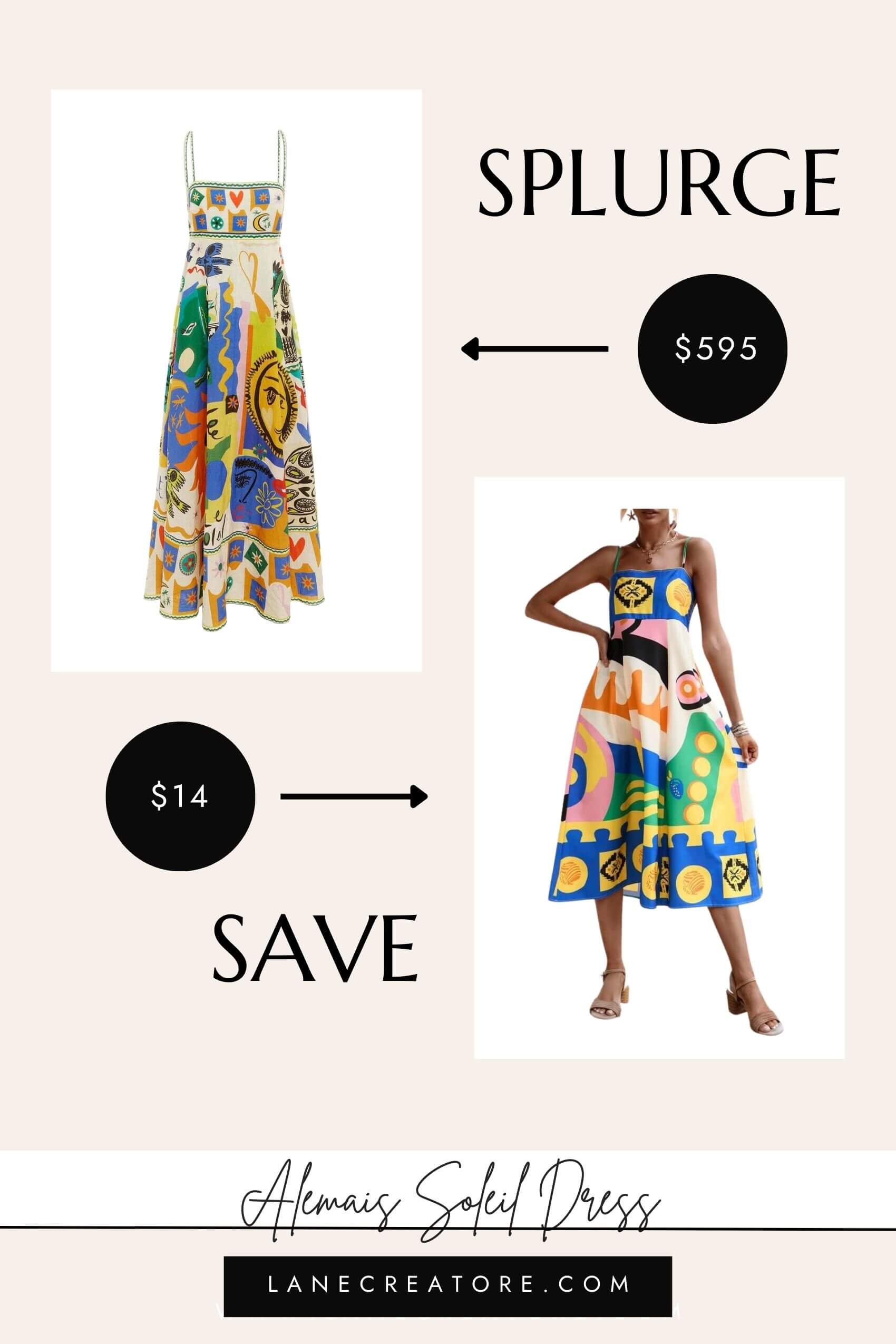 alemais soleil dress dupe