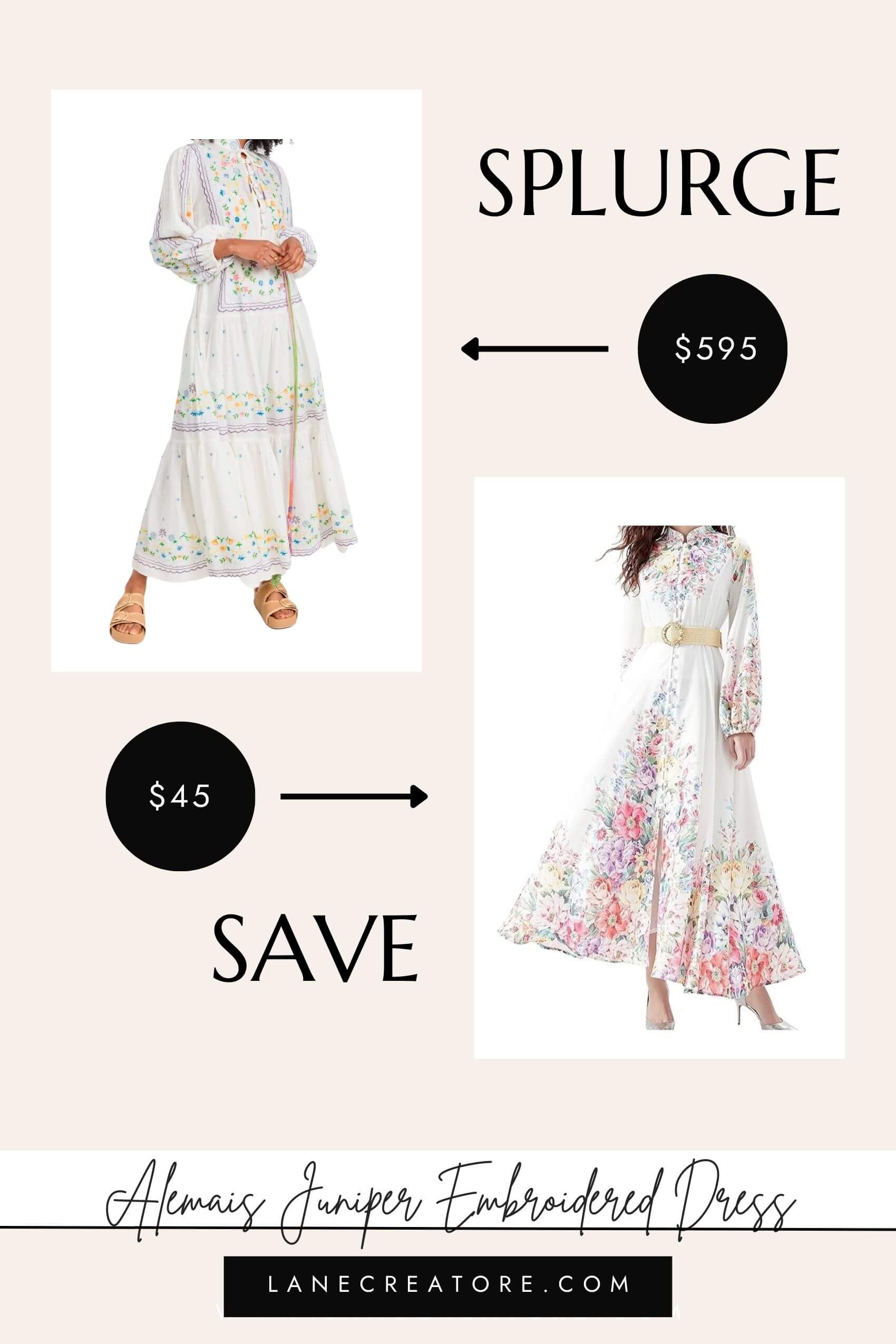 alemais floral dress dupe