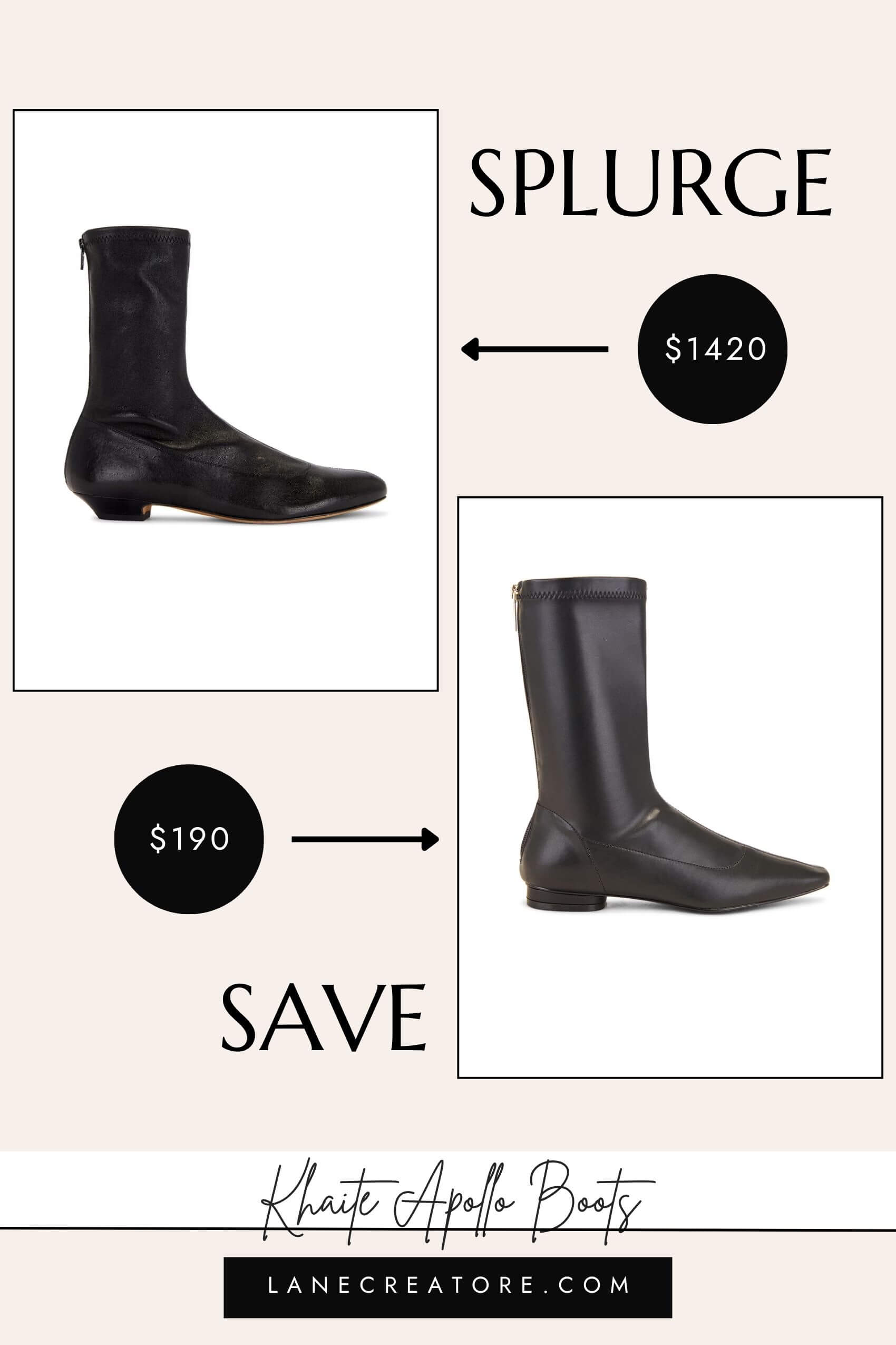 khaite apollo sock boots dupe