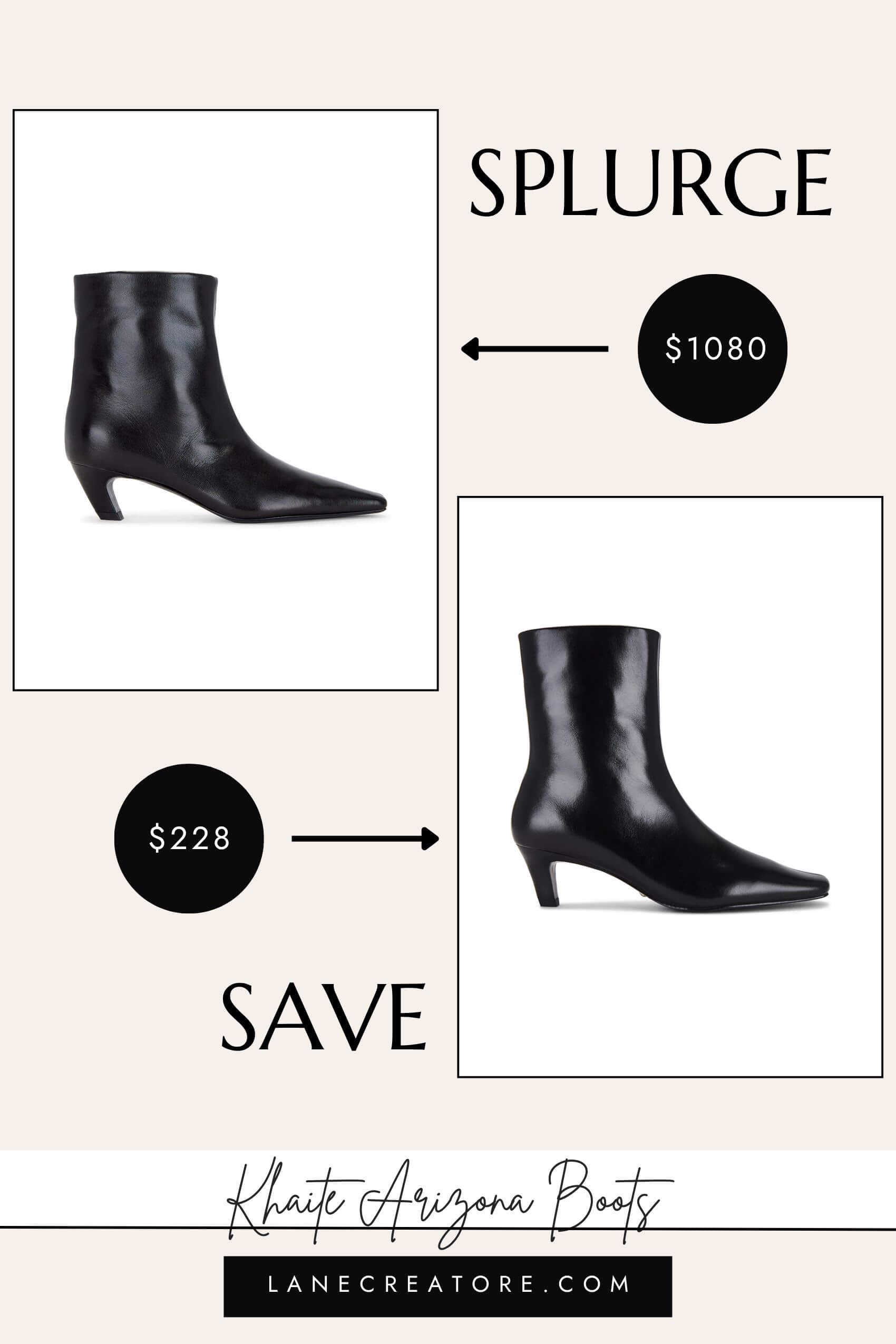 khaite arizona boots dupe