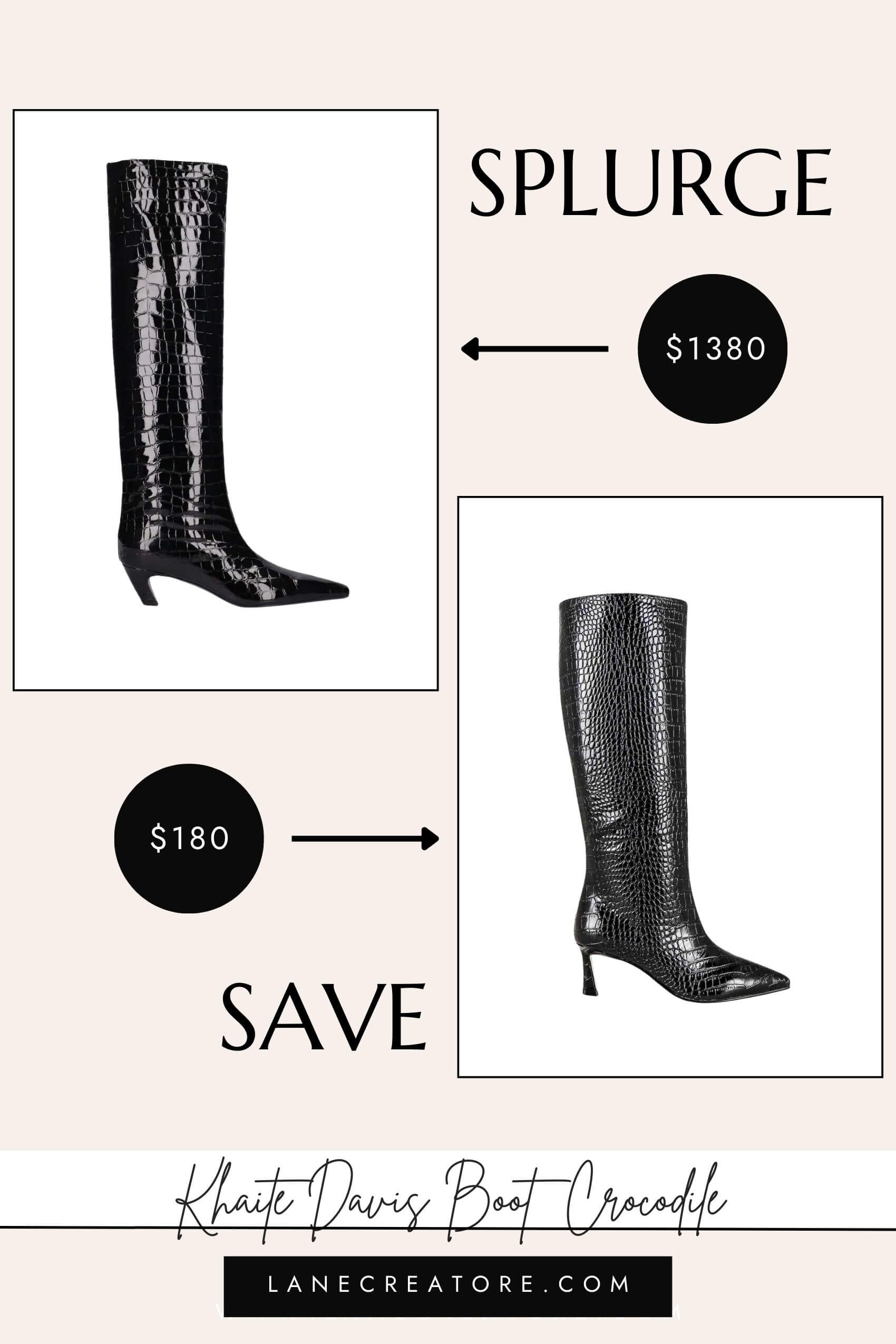 khaite black boots dupe