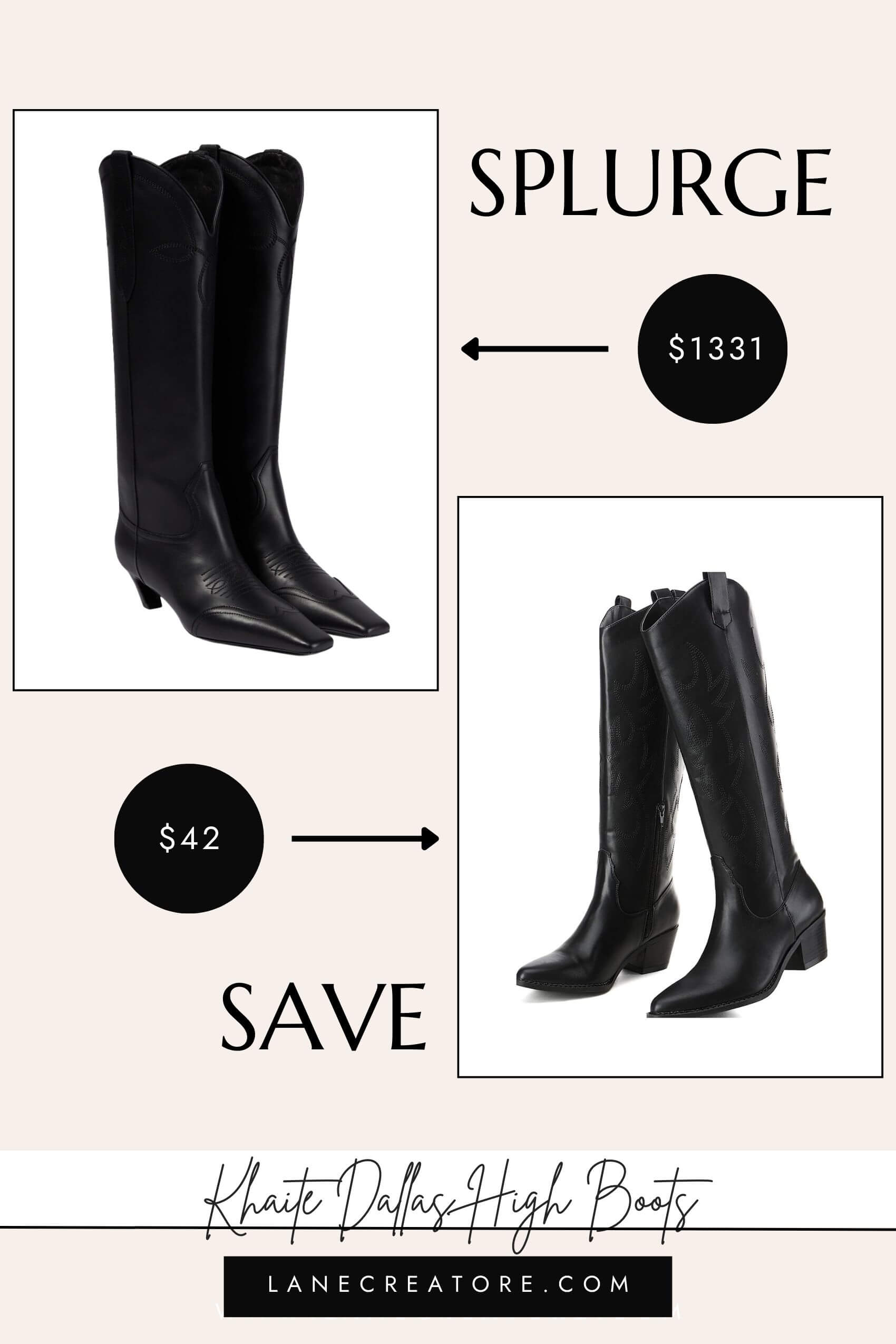 khaite dallas boot dupe