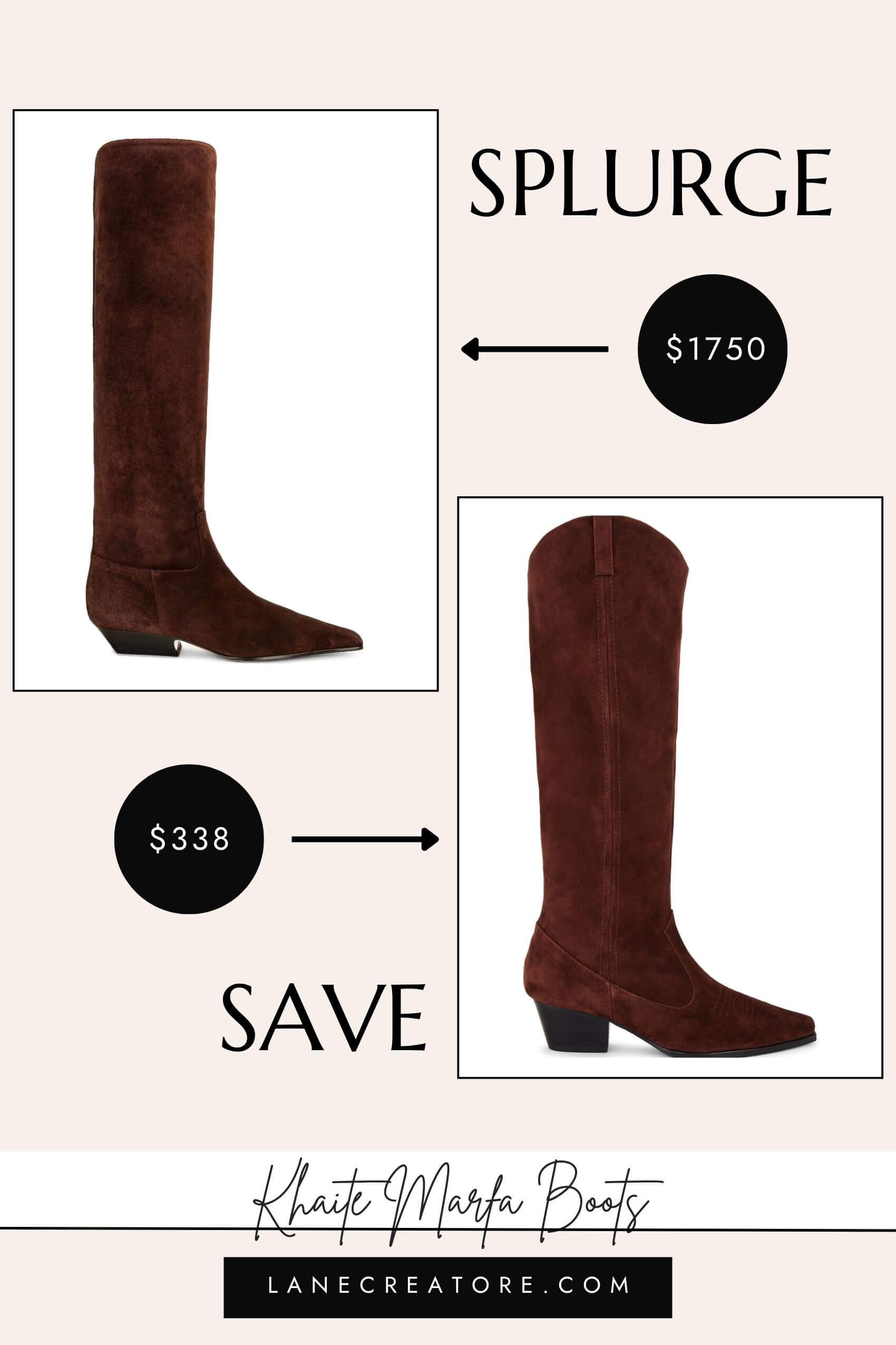 khaite marfa suede boots dupe