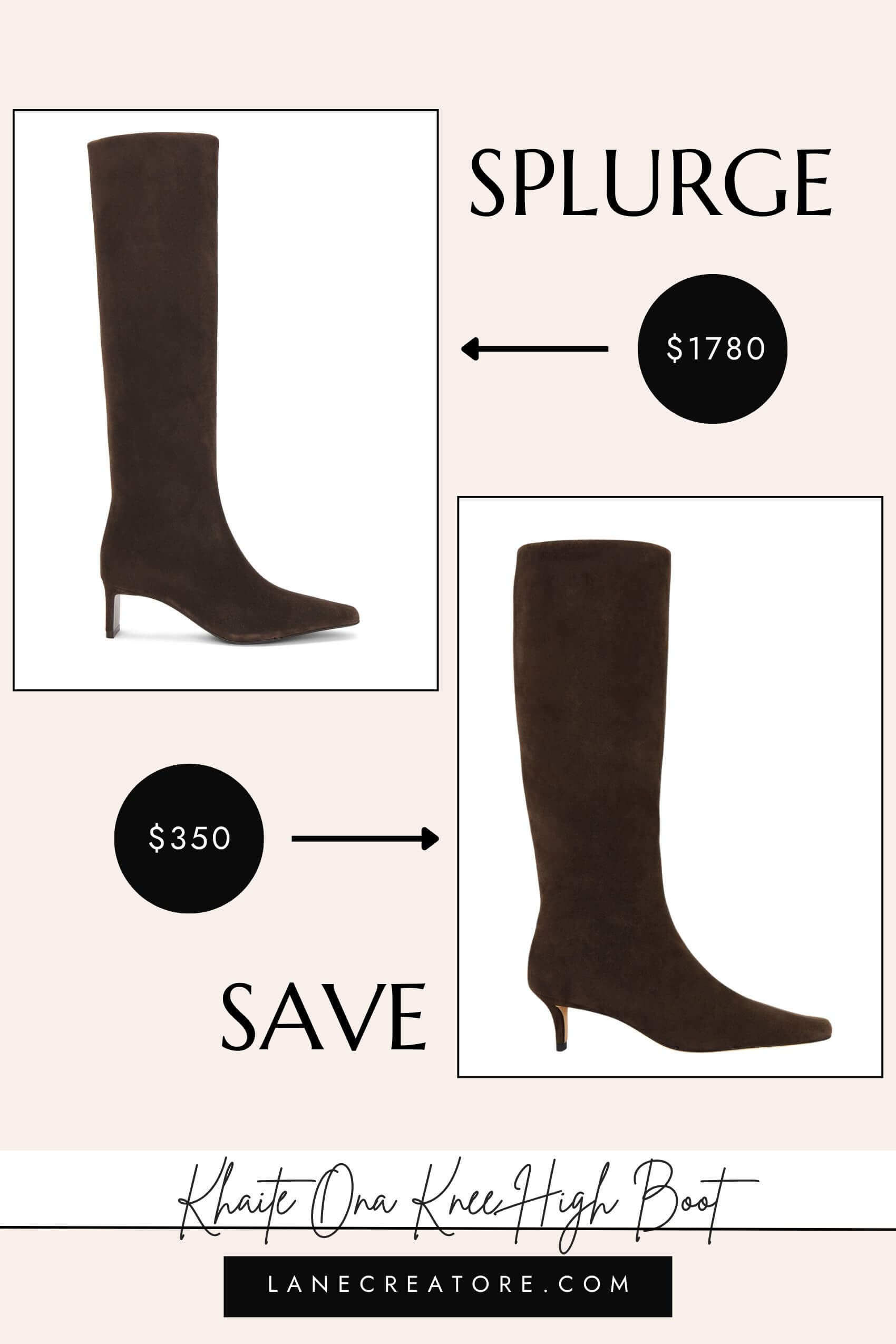 khaite ona knee high boots dupe