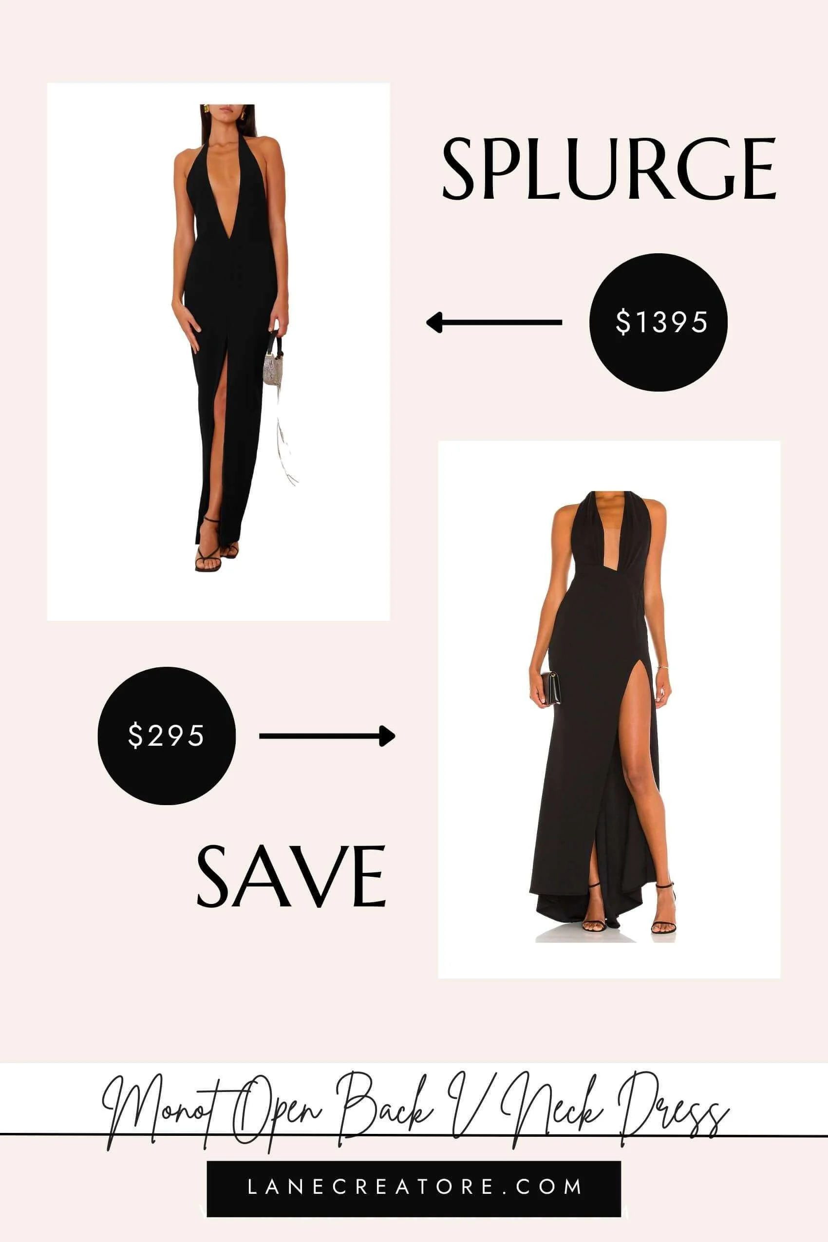 monot black dress dupe