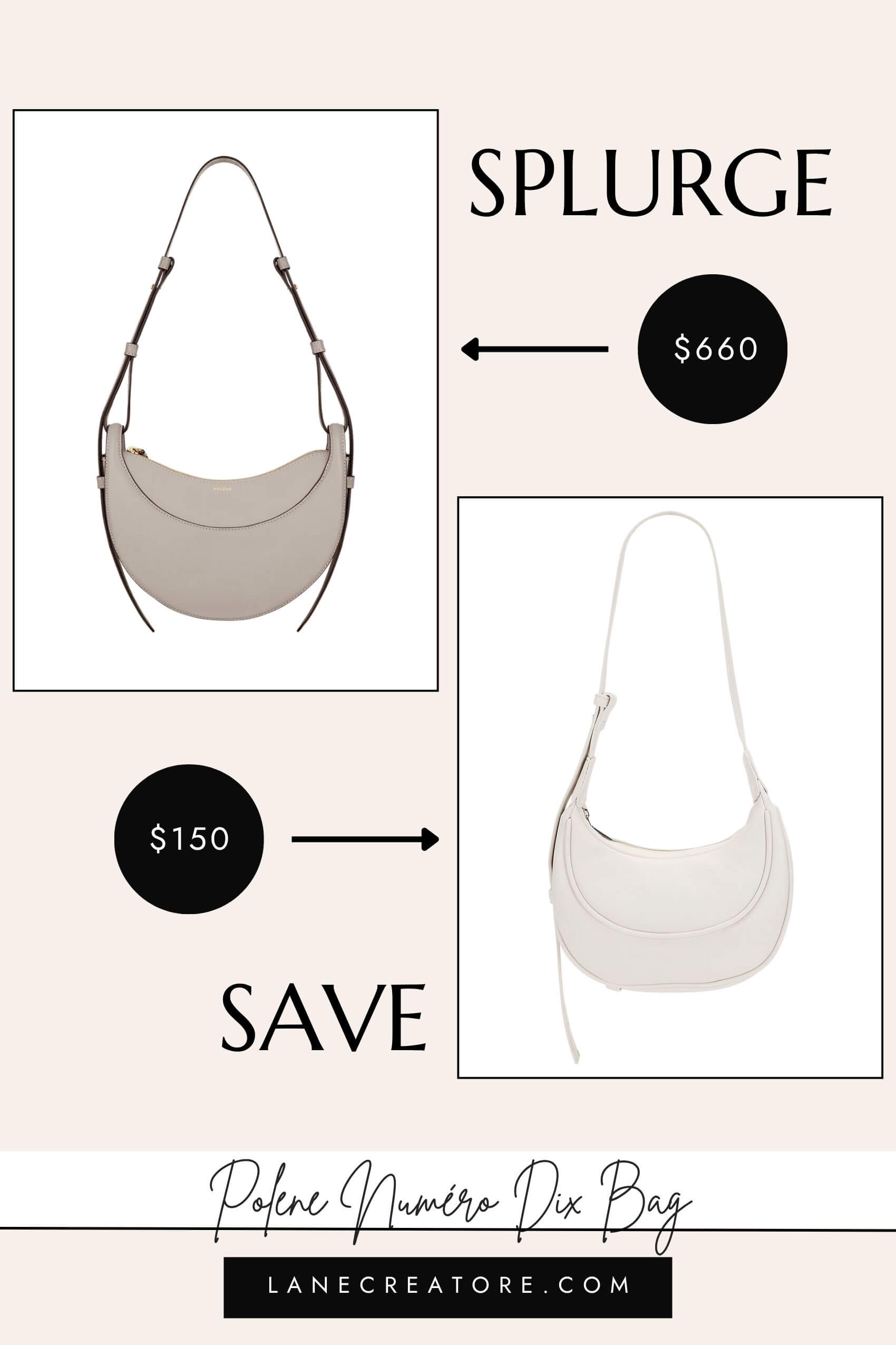 polene numero dix white bag dupe